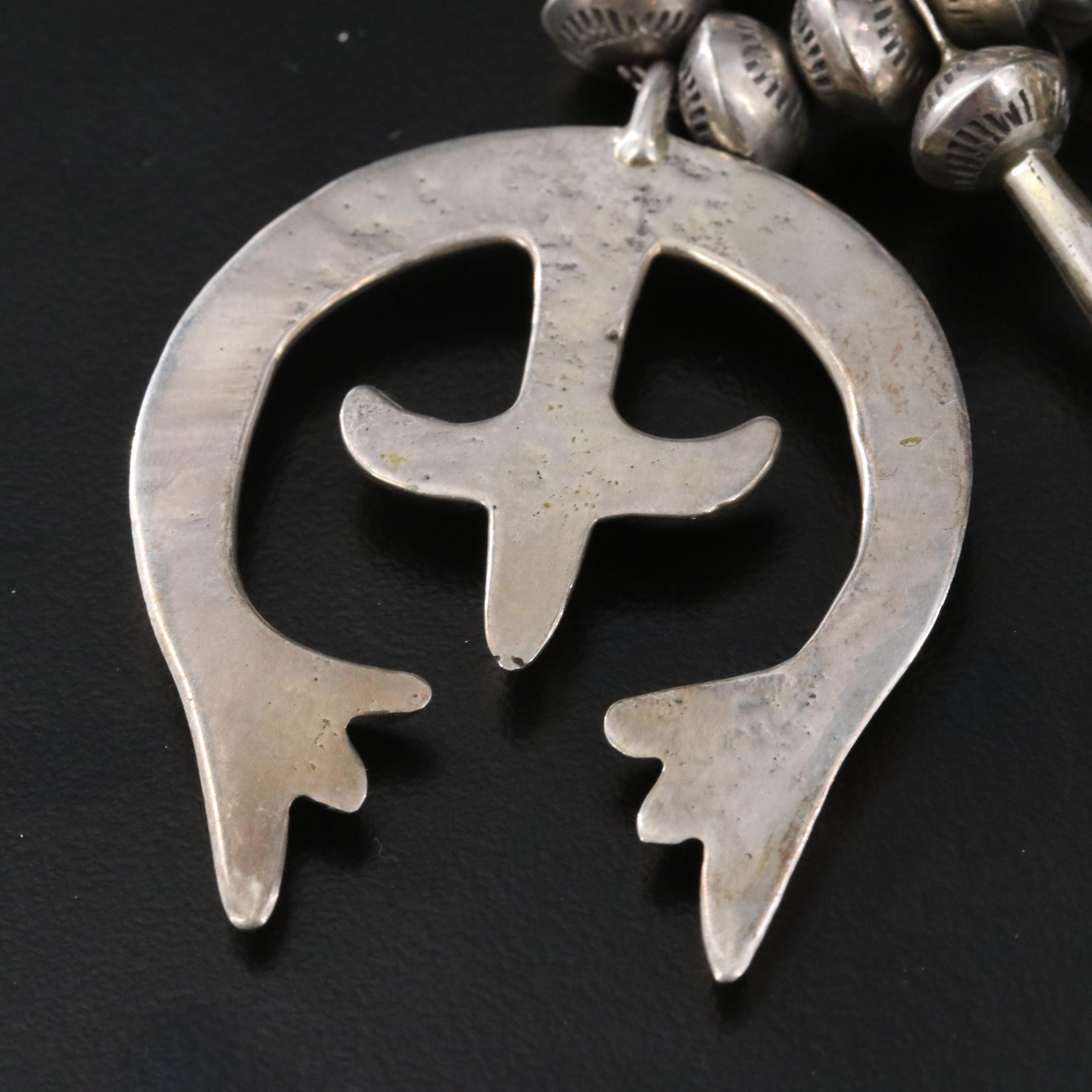 Southwestern Sterling Squash Blossom Necklace