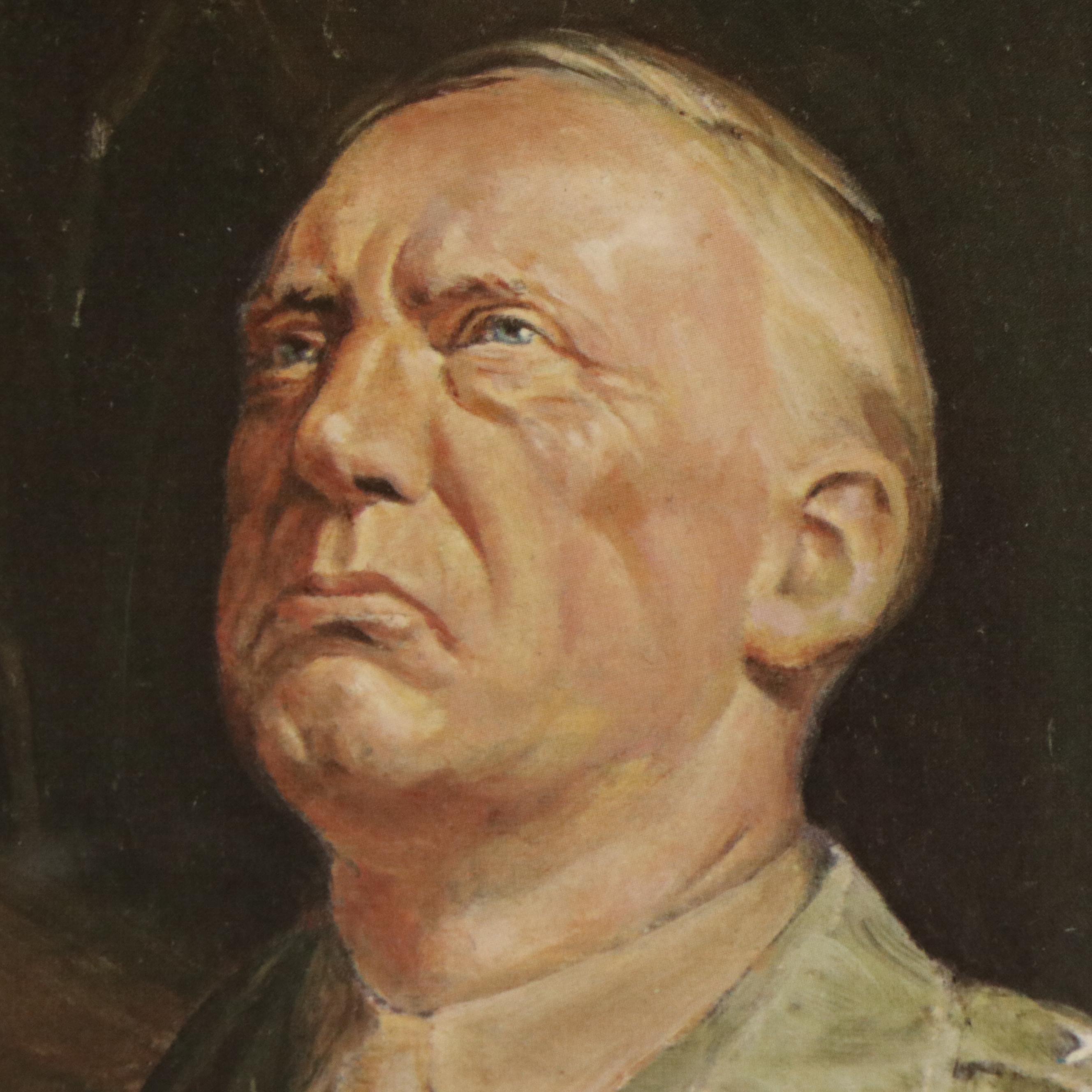 Offset Lithograph "General Patton's Miraculous Talk with God" with Patch