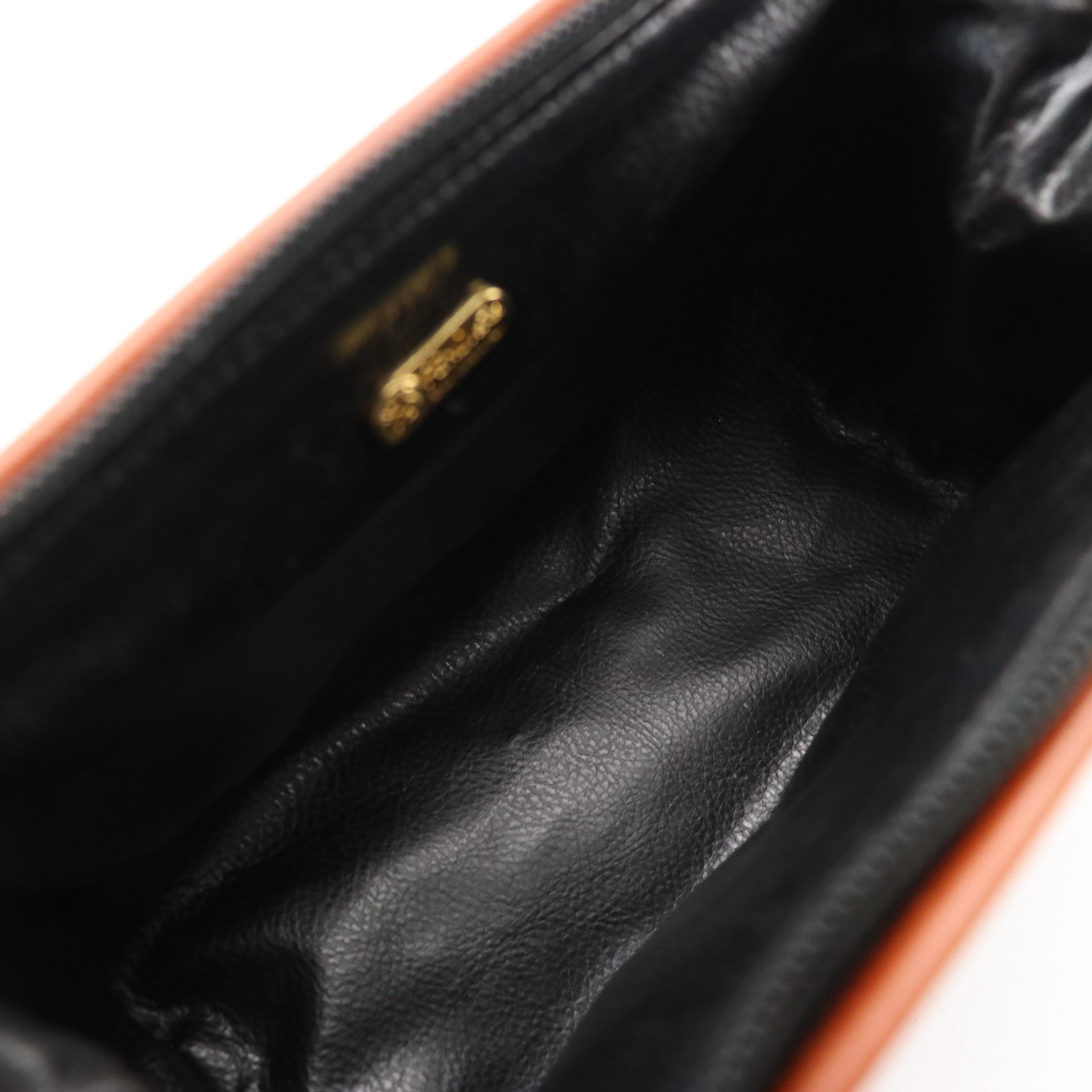 Fendi Small Framed Two-Way Boston Bag in Pequin Striped Canvas and Leather