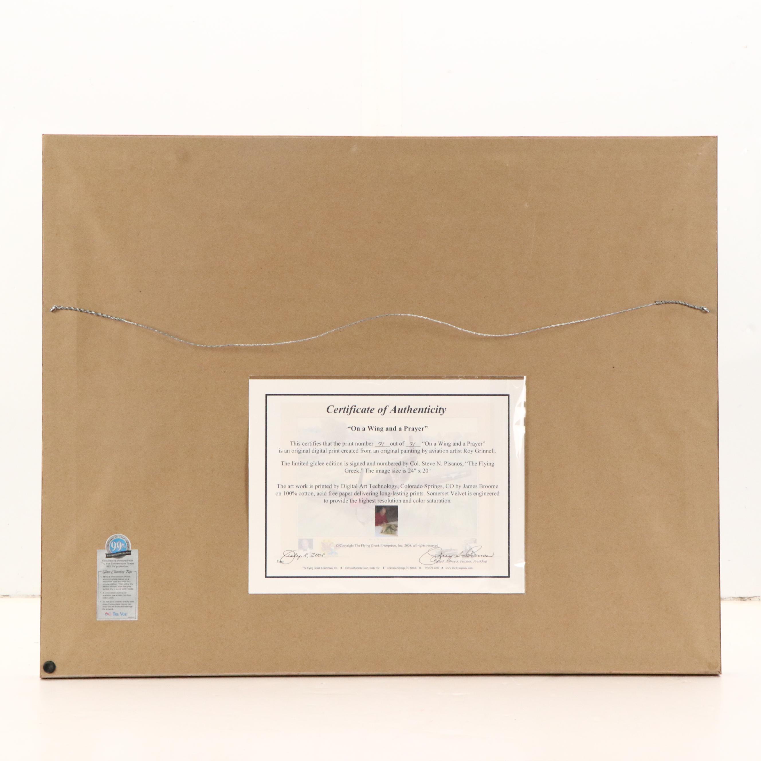 Offset Lithograph After Roy Grinnell "On a Wing and a Prayer," 2008