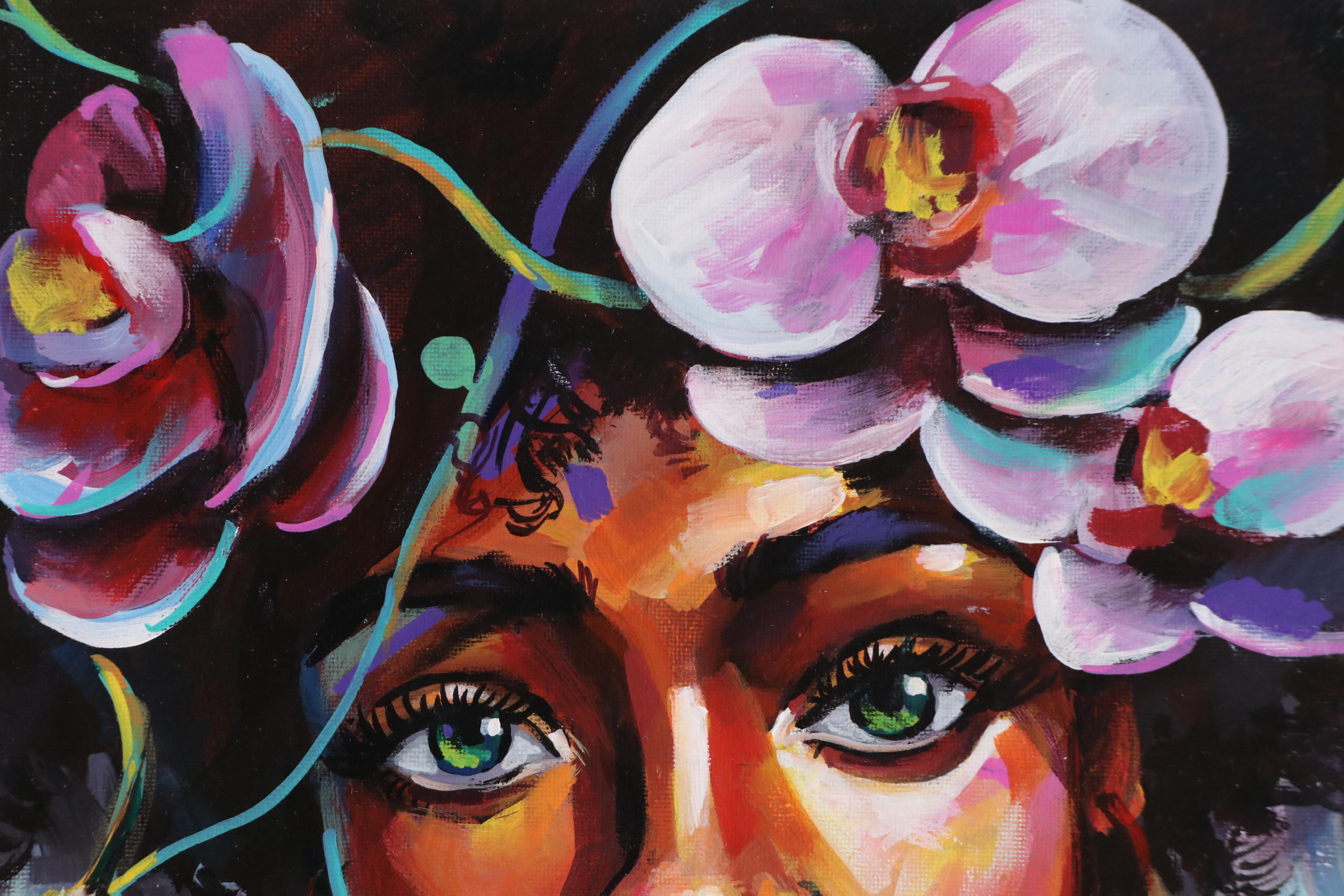 Jeshua Murillo Surrealist Acrylic Portrait, 21st Century