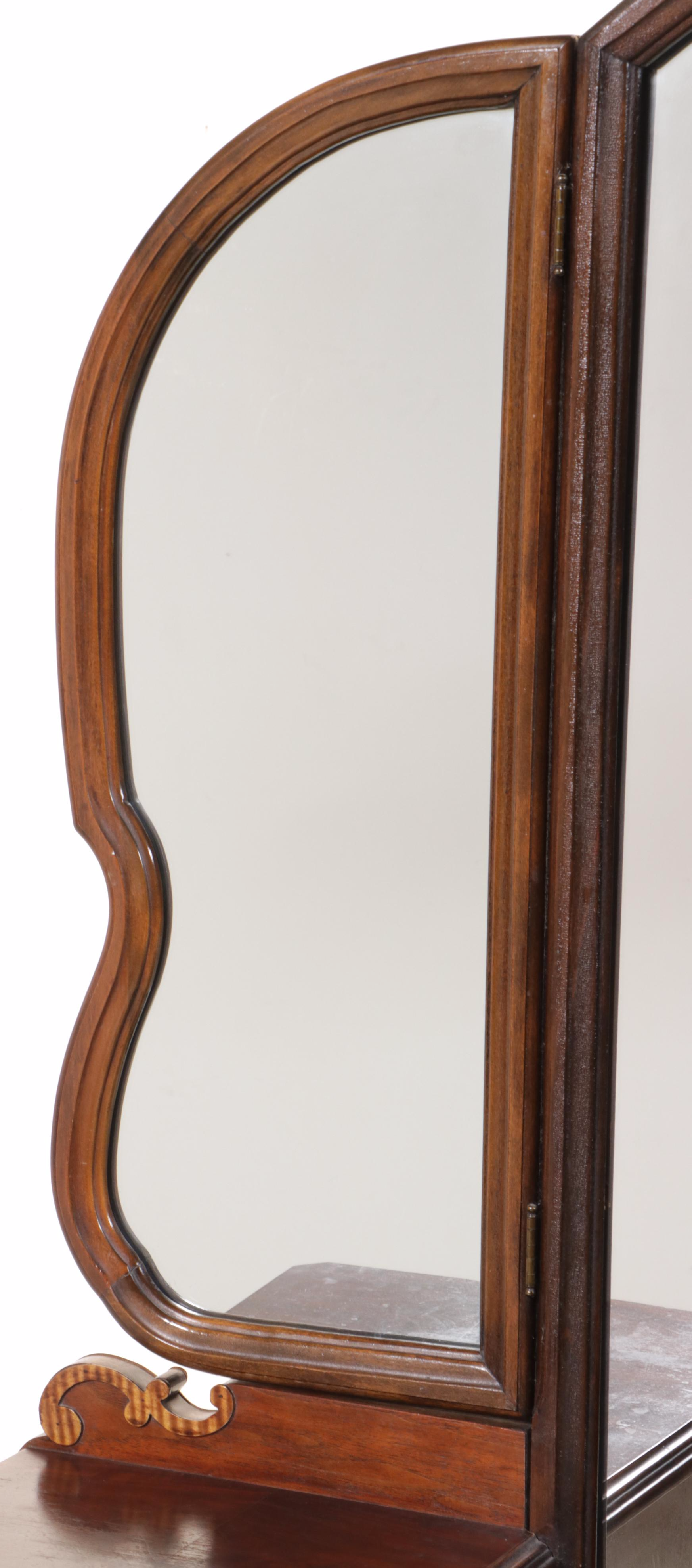 Edwardian Style Burl Wood Vanity, Early 20th Century