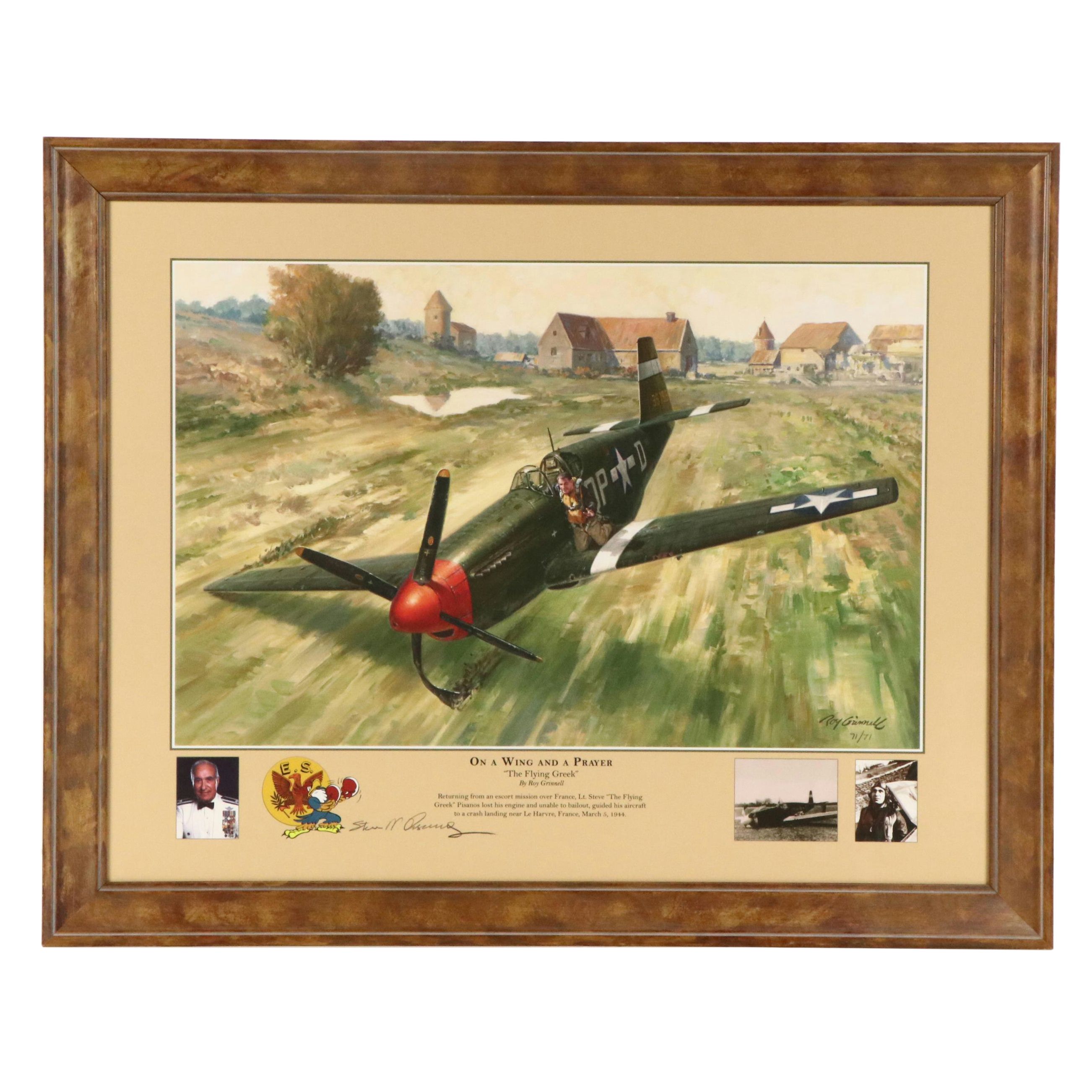 Offset Lithograph After Roy Grinnell "On a Wing and a Prayer," 2008