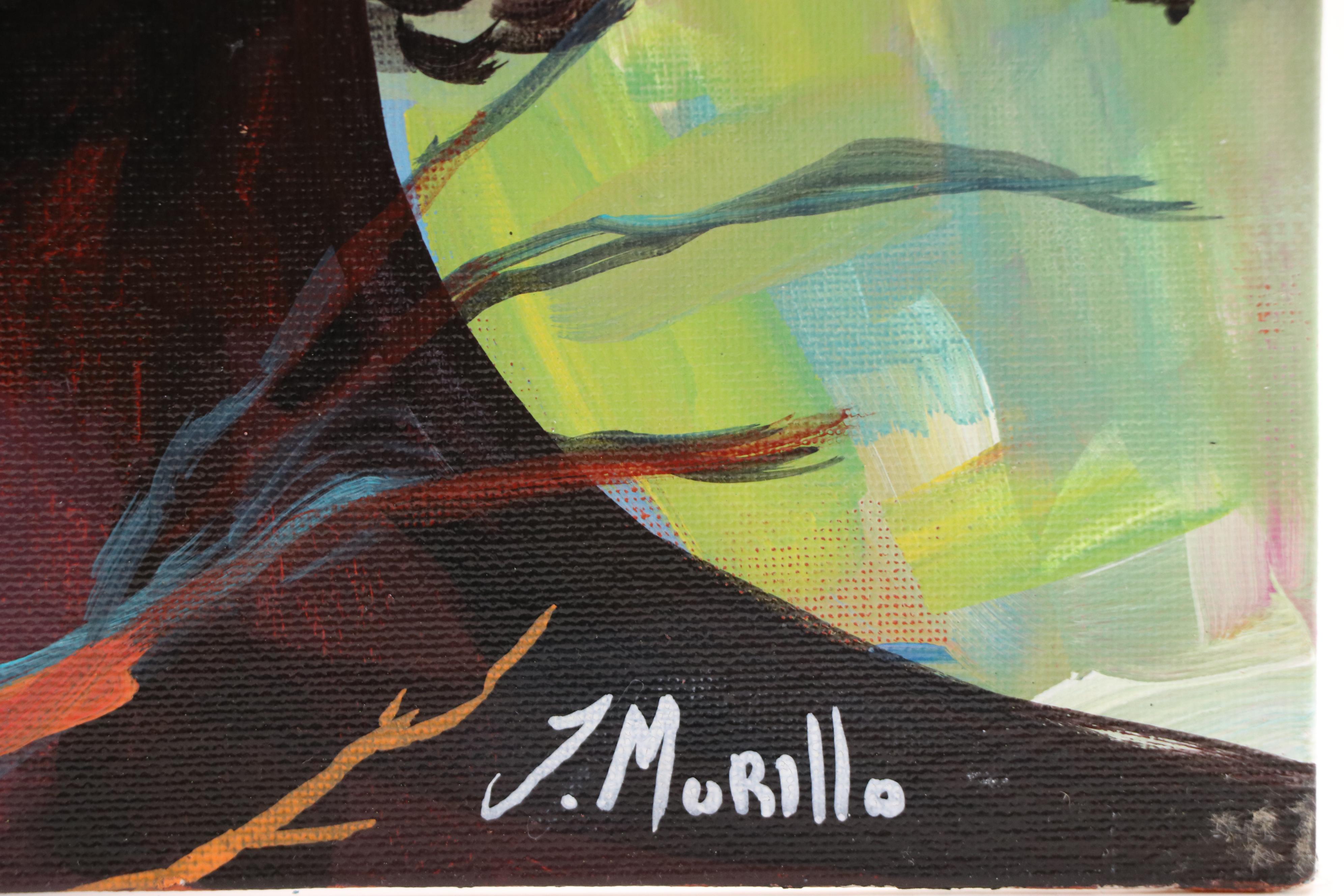 Jeshua Murillo Surrealist Acrylic Portrait, 21st Century