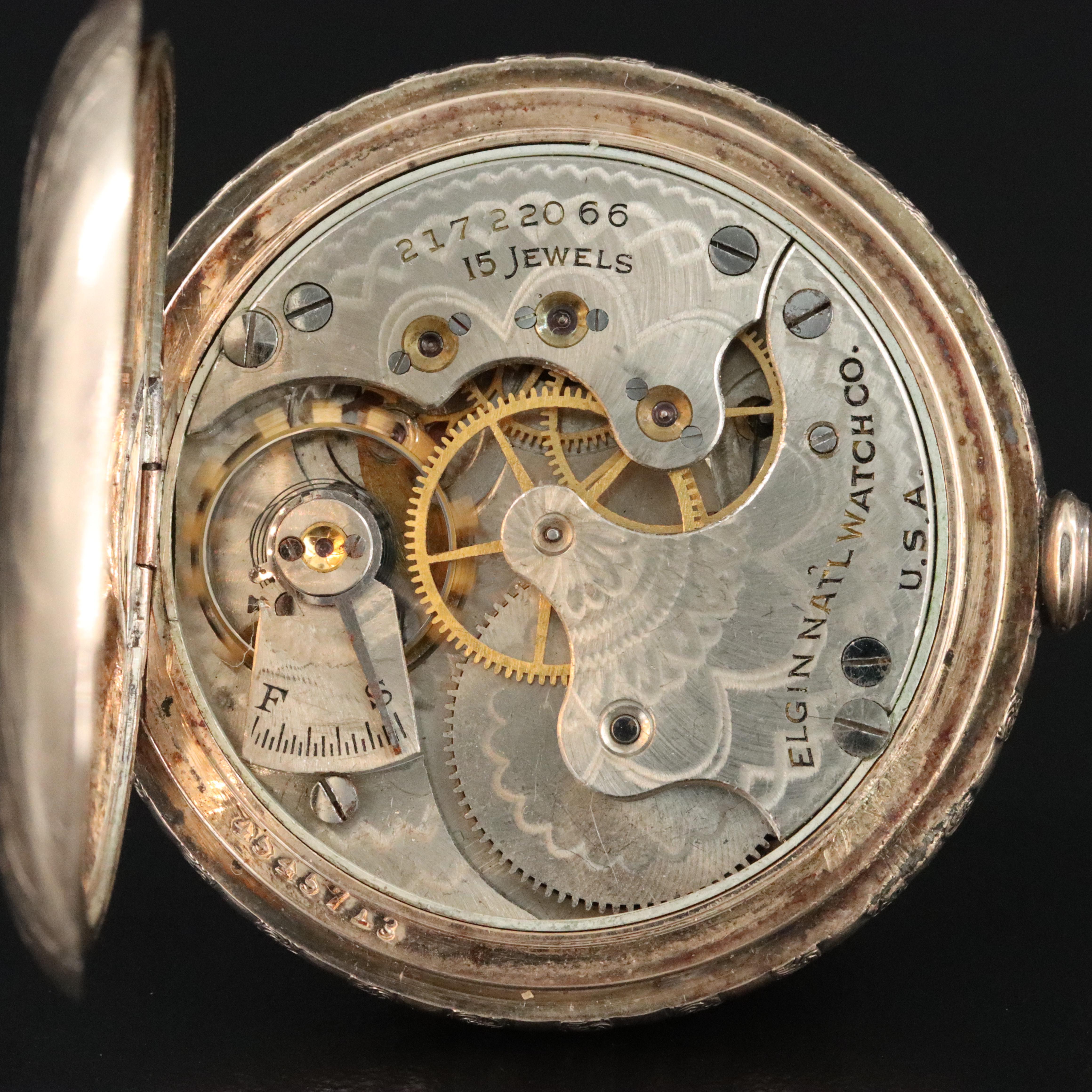 Vintage Elgin Gold Filled Hunting Case Pocket Watch