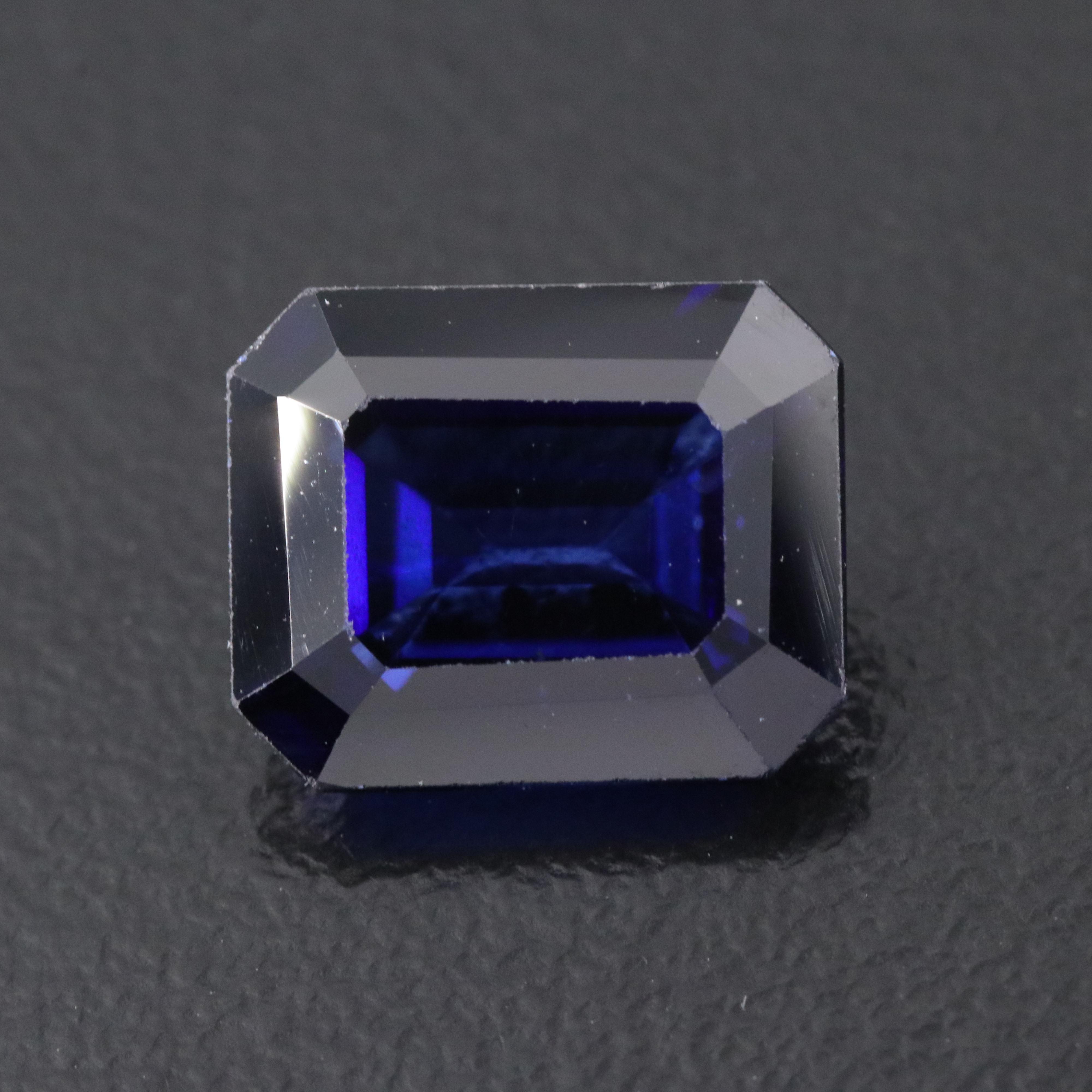 Loose 5.53 CT Lab Grown Sapphire