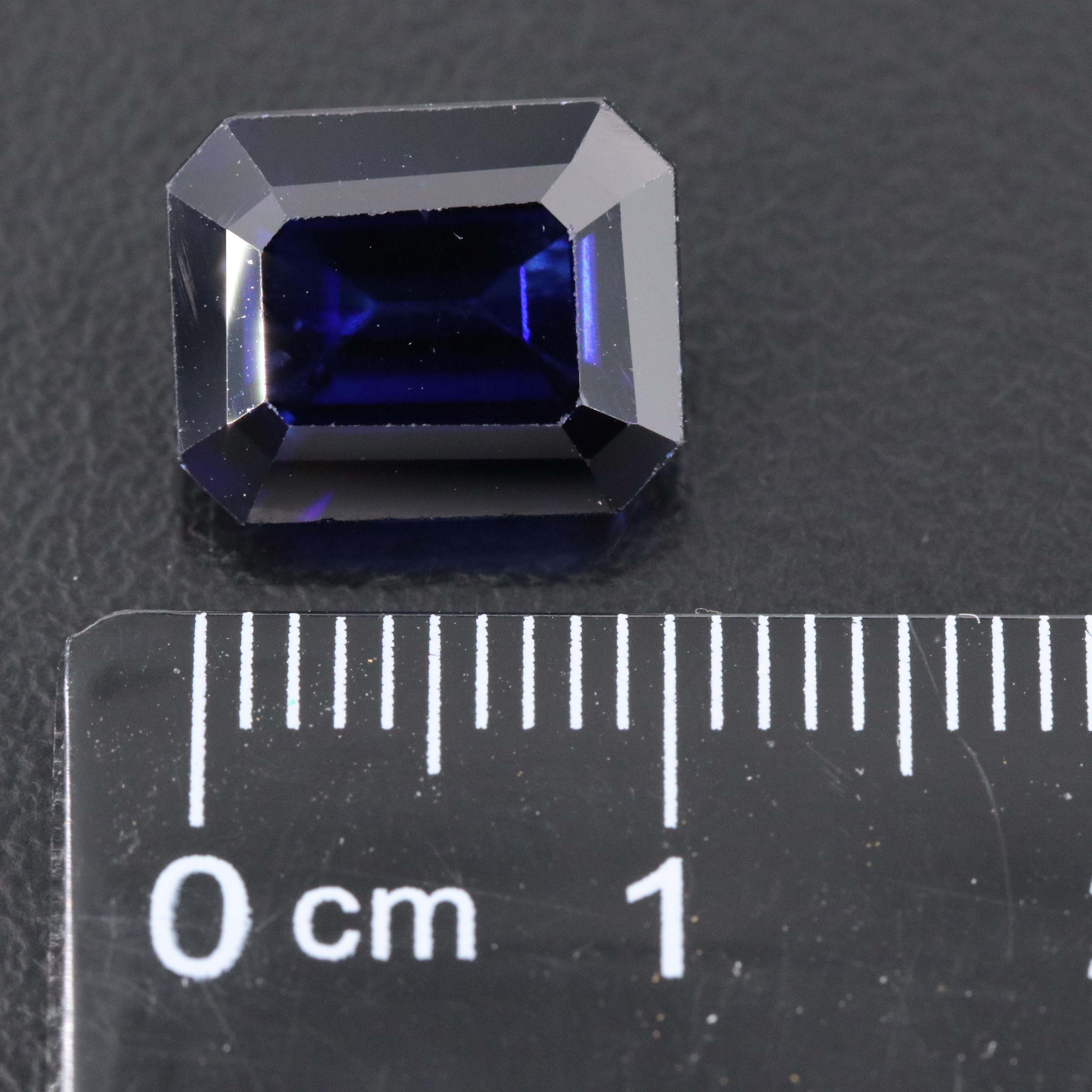 Loose 5.53 CT Lab Grown Sapphire