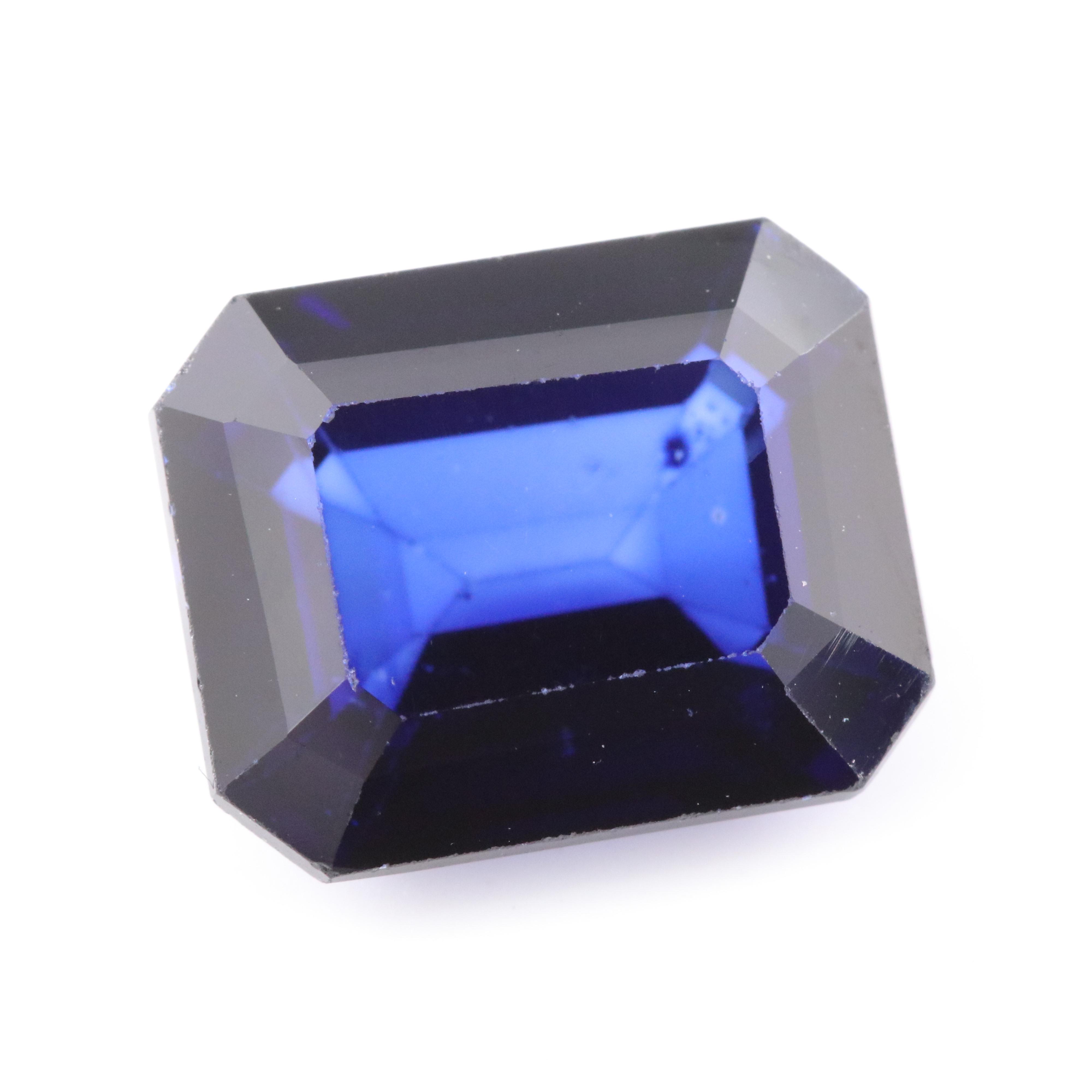 Loose 5.53 CT Lab Grown Sapphire