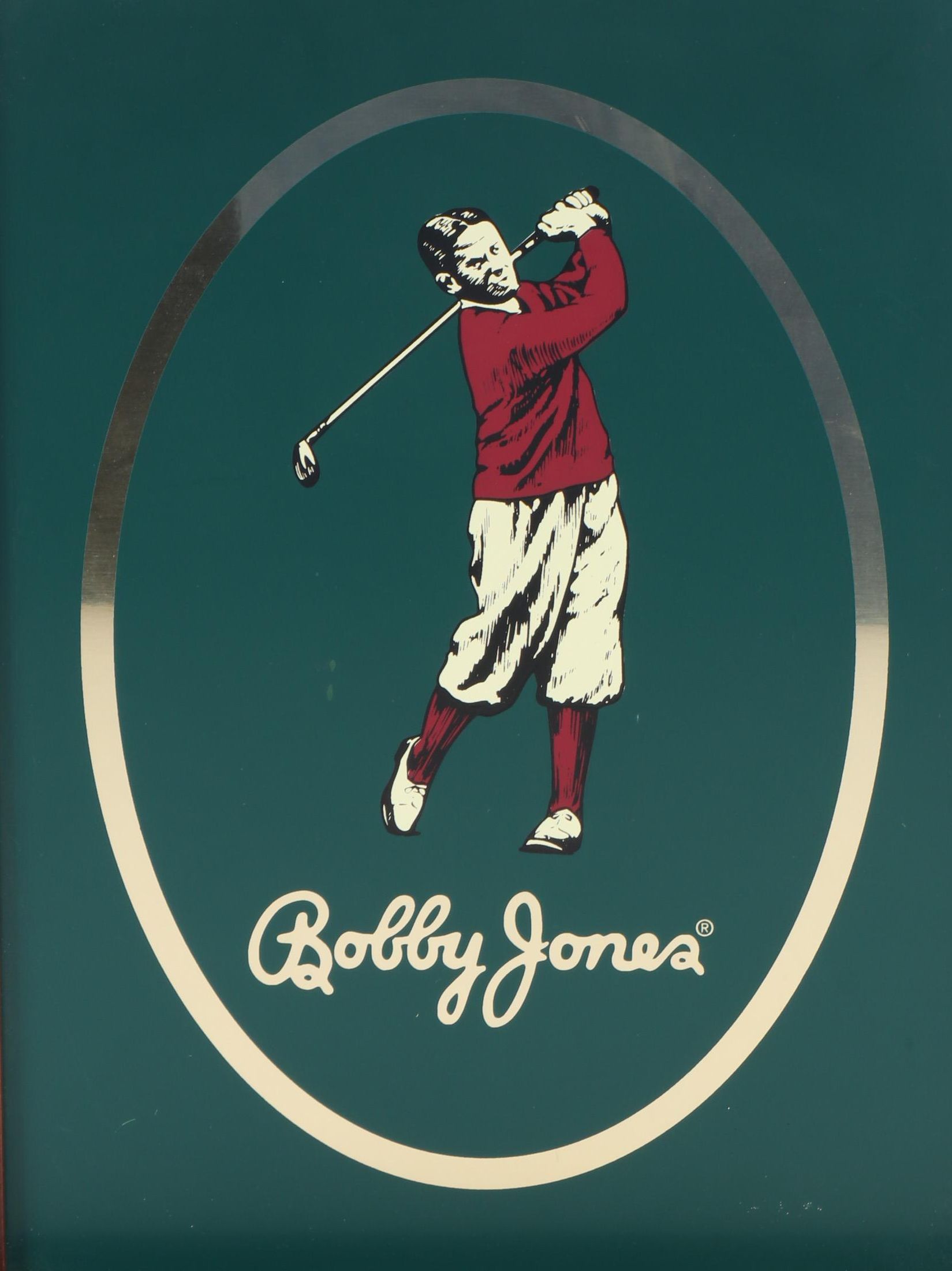 Bobby Jones Double-Sided Portrait, Spalding Autograph Hickory Stick Golf Clubs