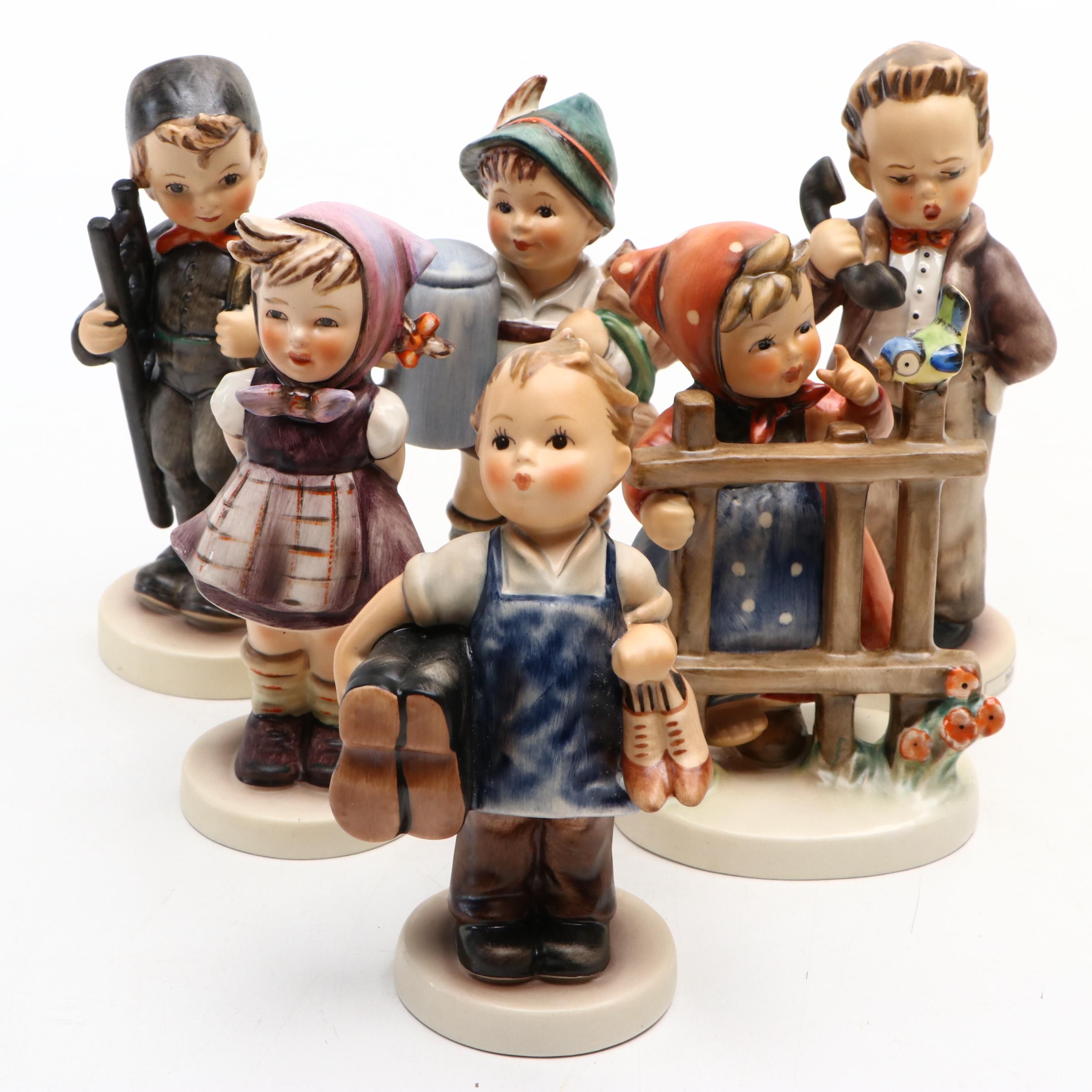 Goebel "Signs of Spring" and "Which Hand?" with More Porcelain Hummel Figurines