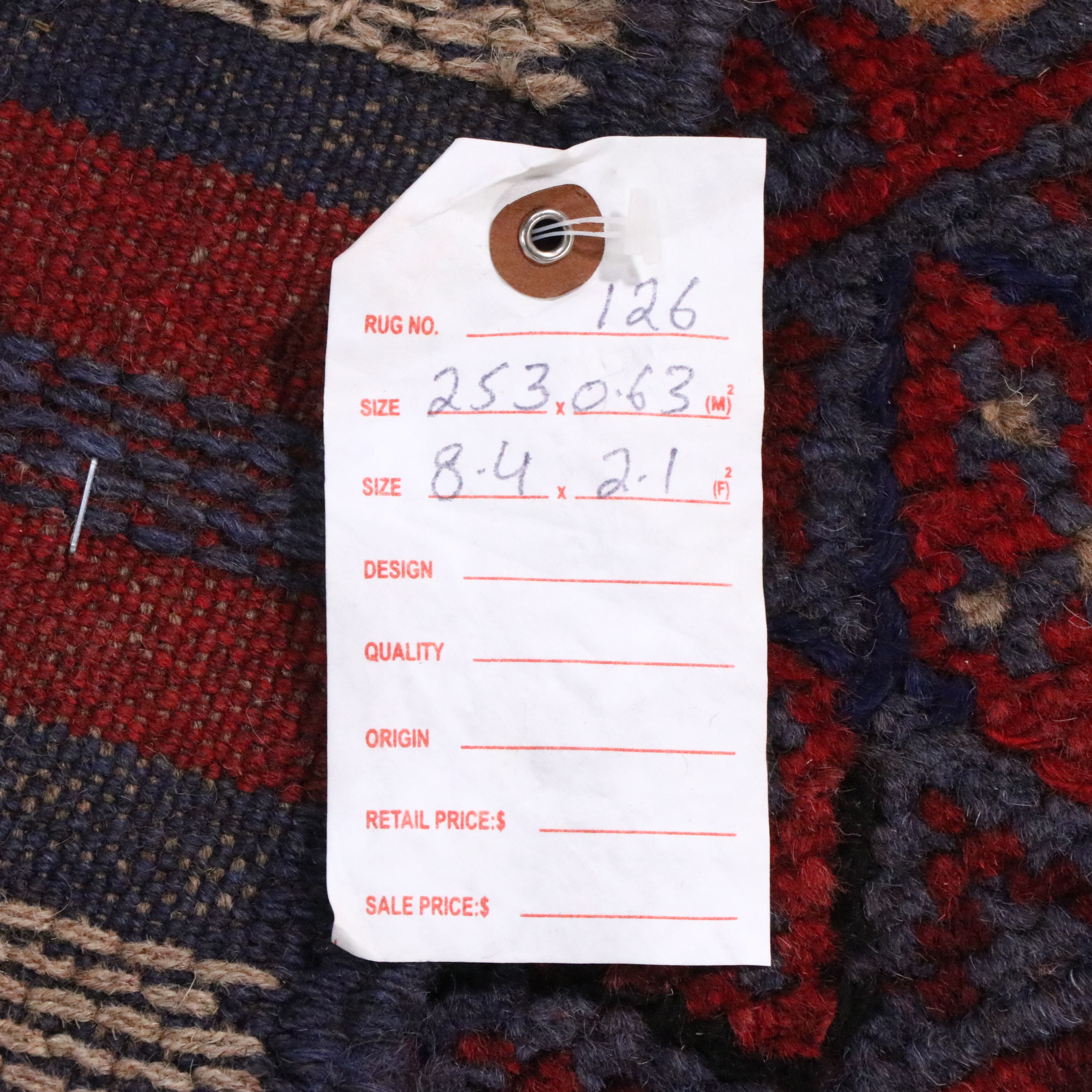 2'2 x 8'5 Handwoven Afghan Mashwani Carpet Runner