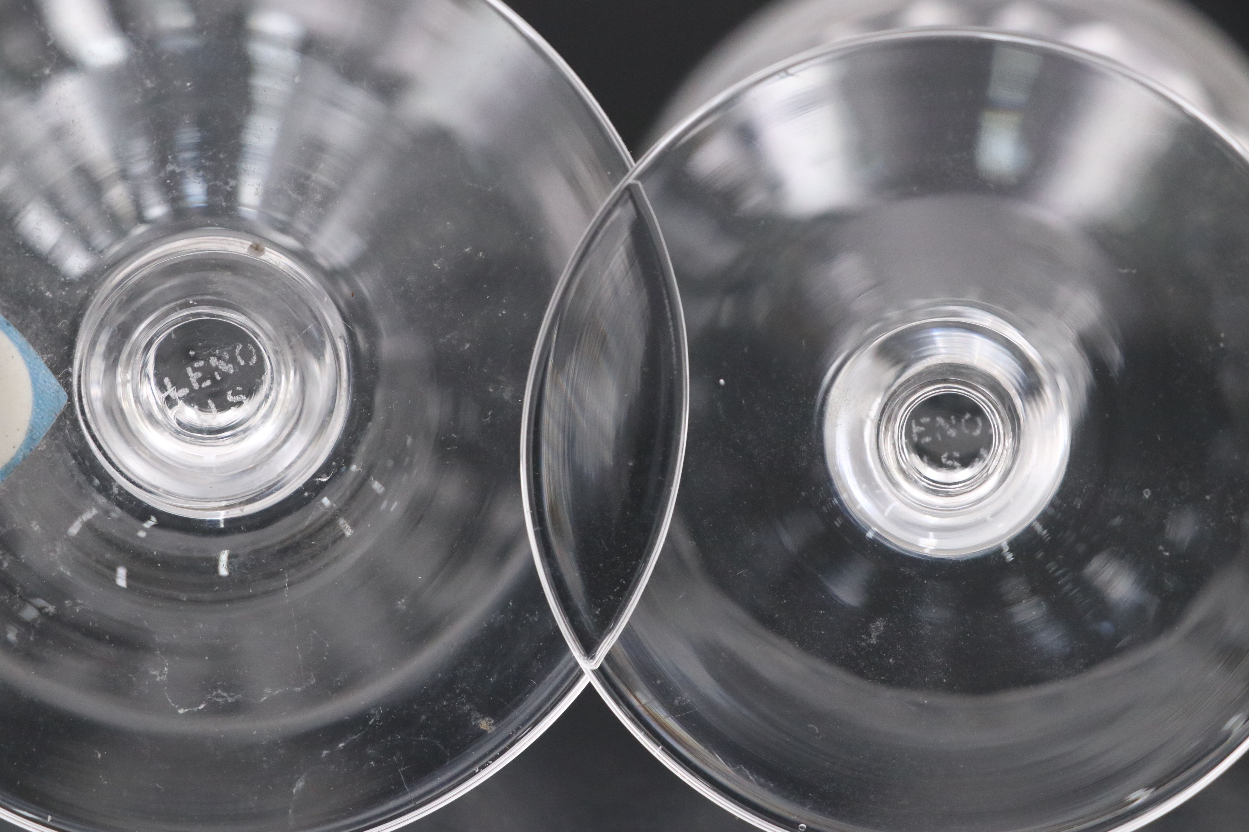 Lenox "Radiance" Hand Cut Wine Glasses and Water Goblets, Mid to Late 20th C.