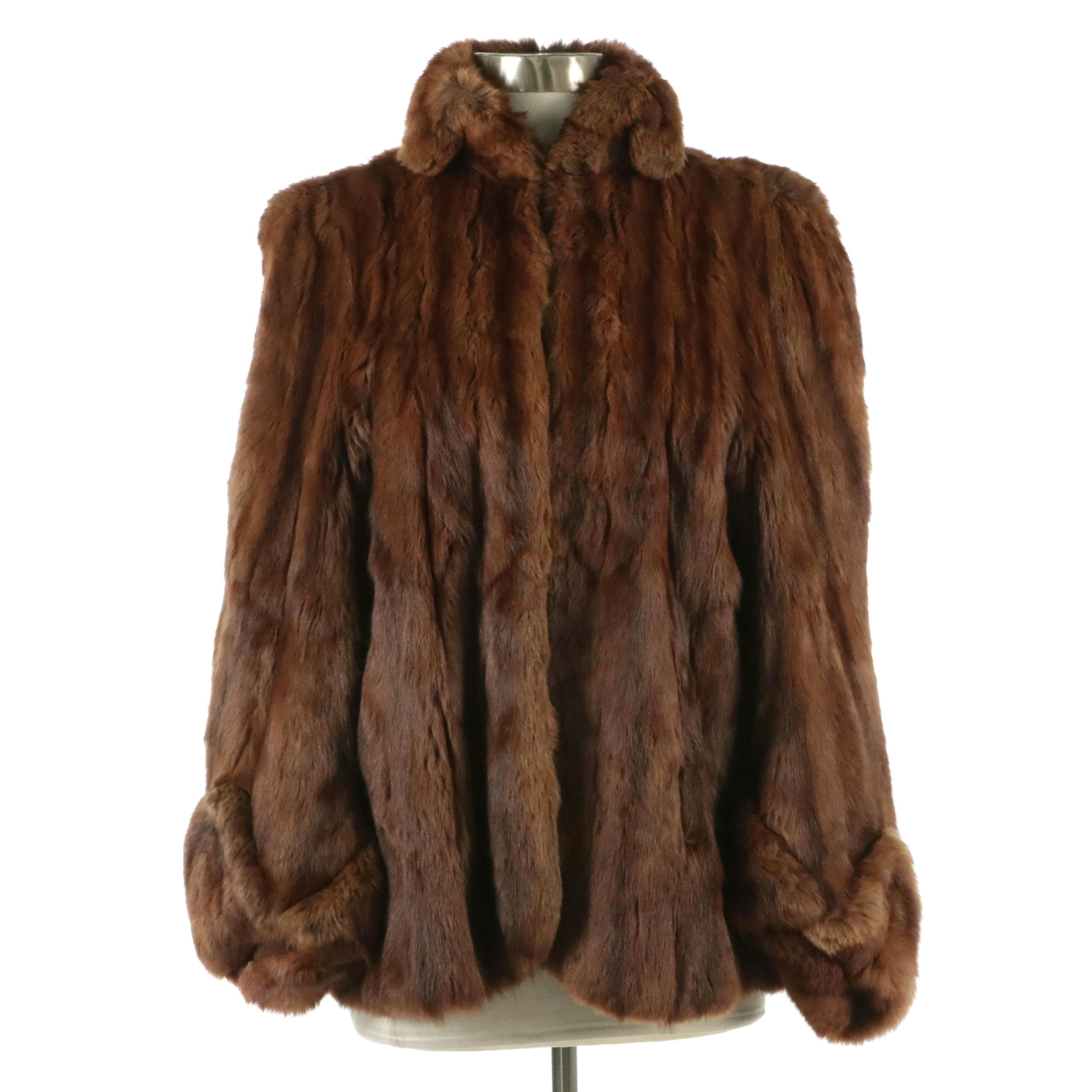 Dyed Squirrel Fur Swing Jacket from Jenny, circa 1950