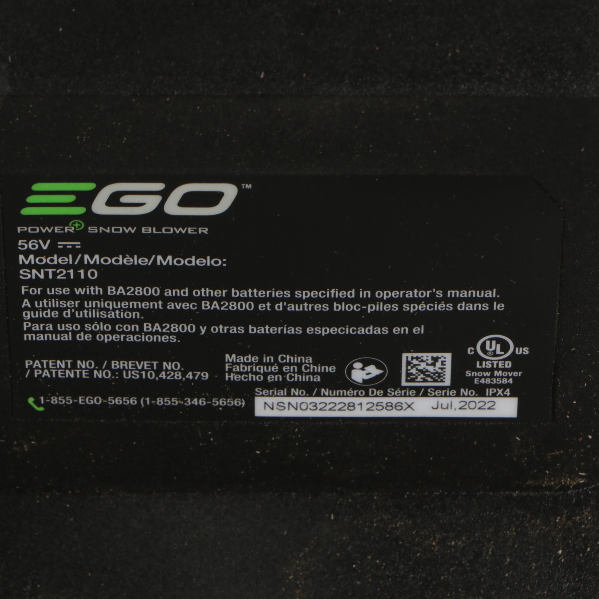 EGO Battery Powered 21" Snow Blower and 21" Push Lawnmower