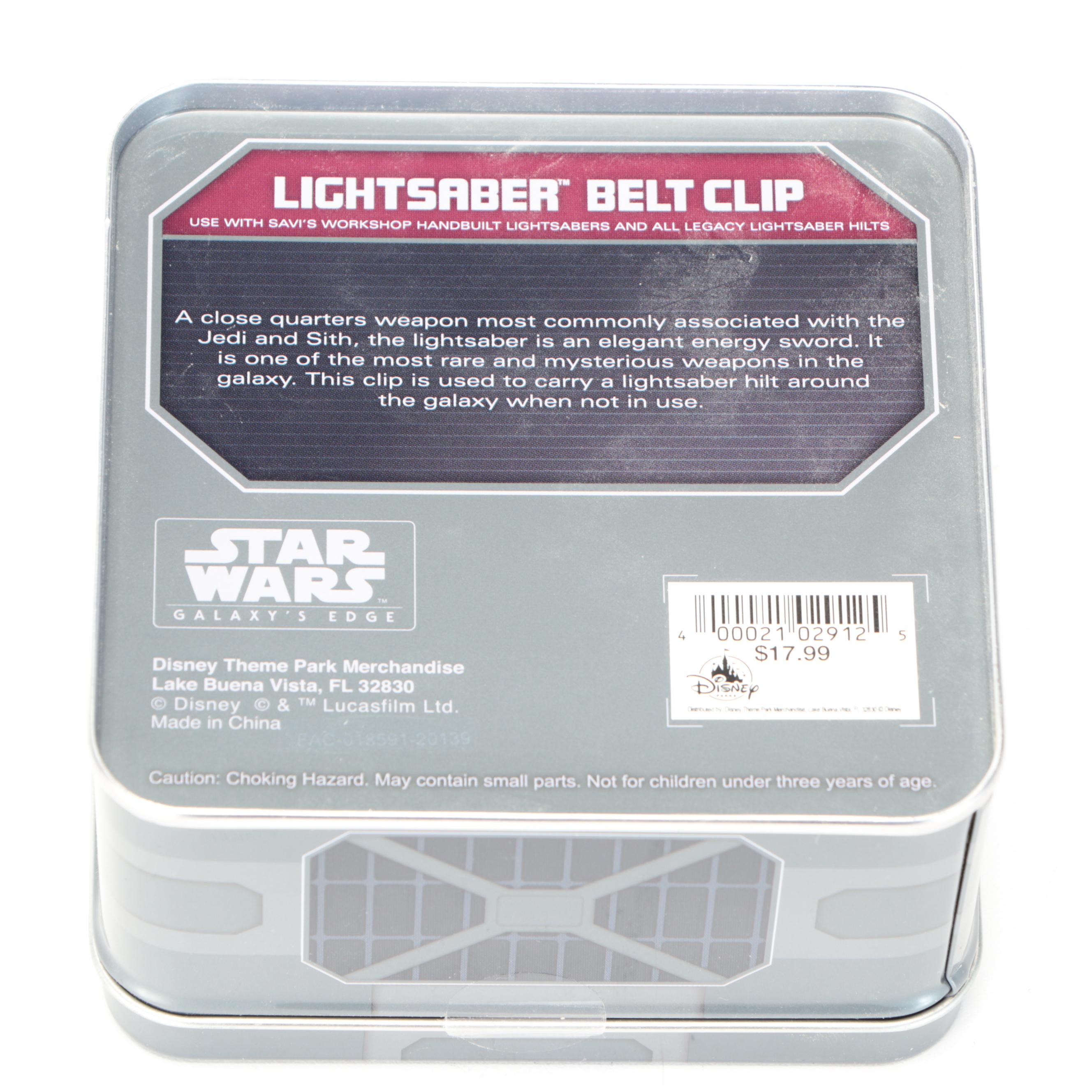 Walt Disney World "Galaxy's Edge" Custom Blue Lightsaber with Accessories