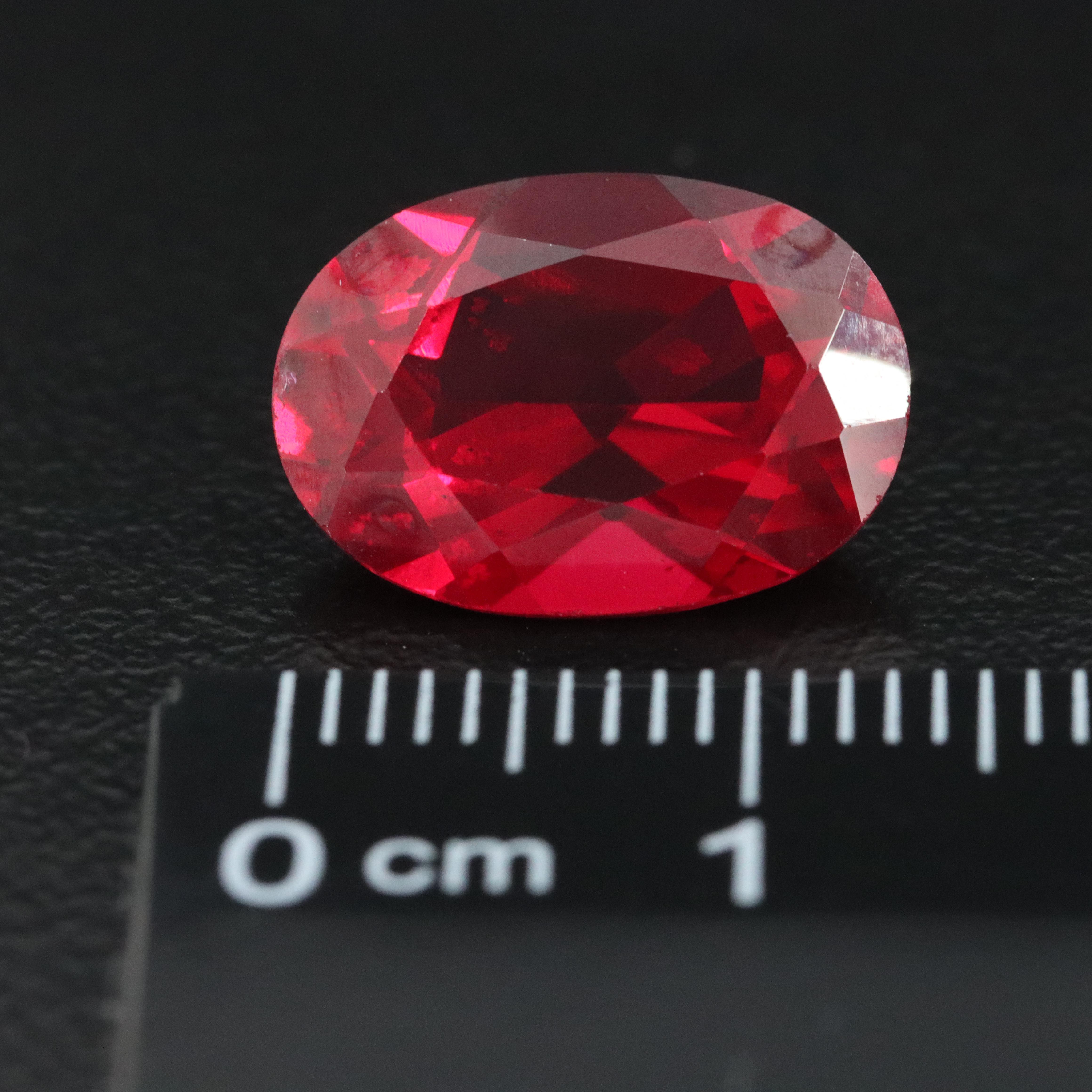 Loose 7.01 CT Lab Grown Ruby