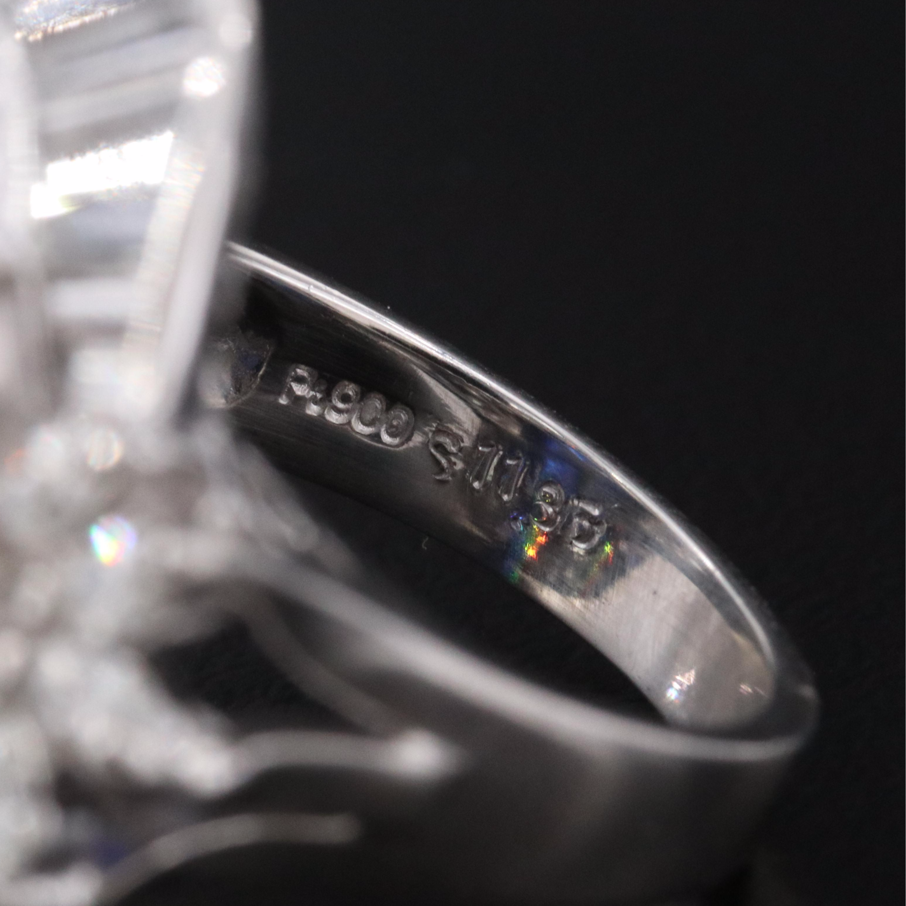 Platinum Sapphire and 1.74 CTW Diamond Ballerina Ring