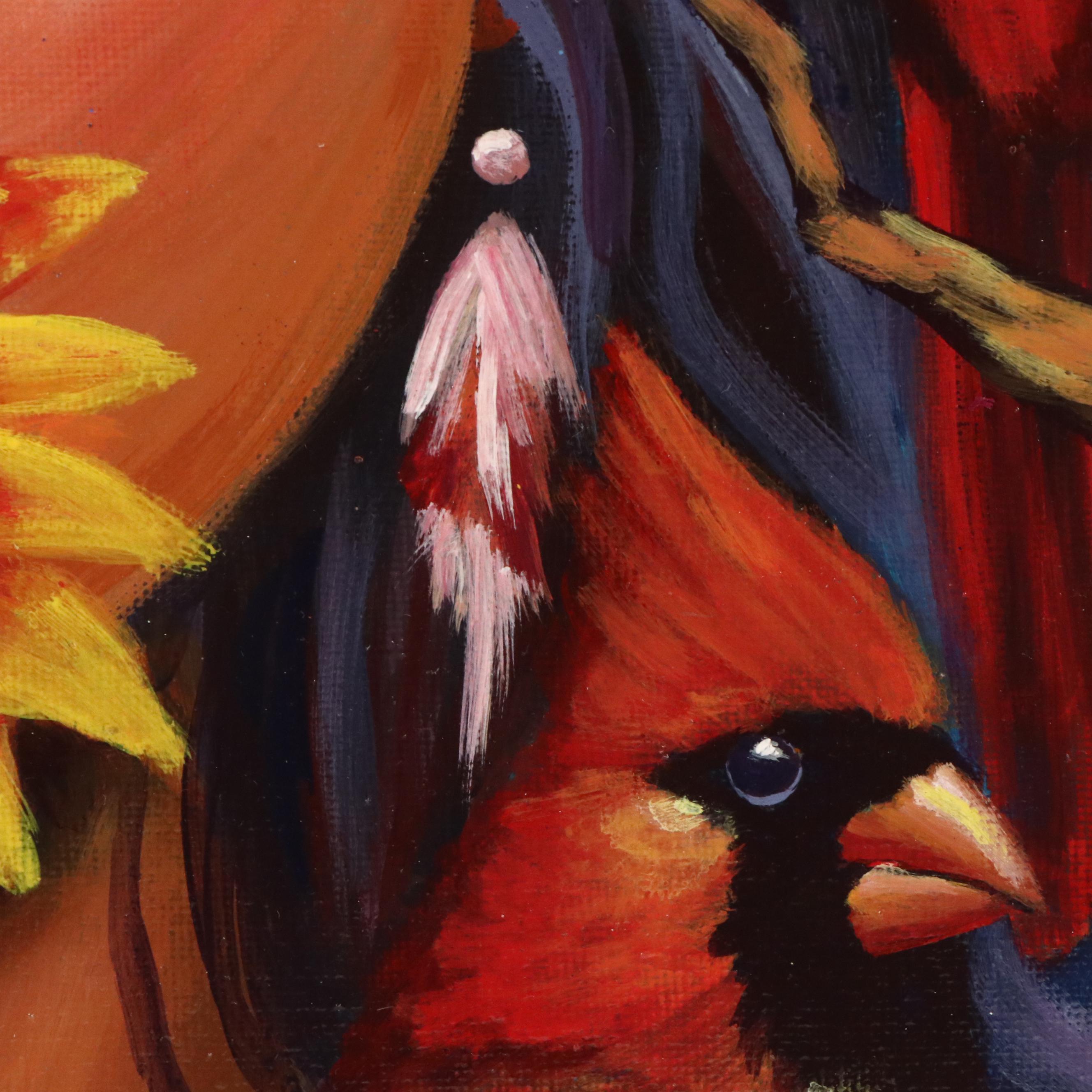 Loana Lopez Surrealist Acrylic Portrait, 21st Century