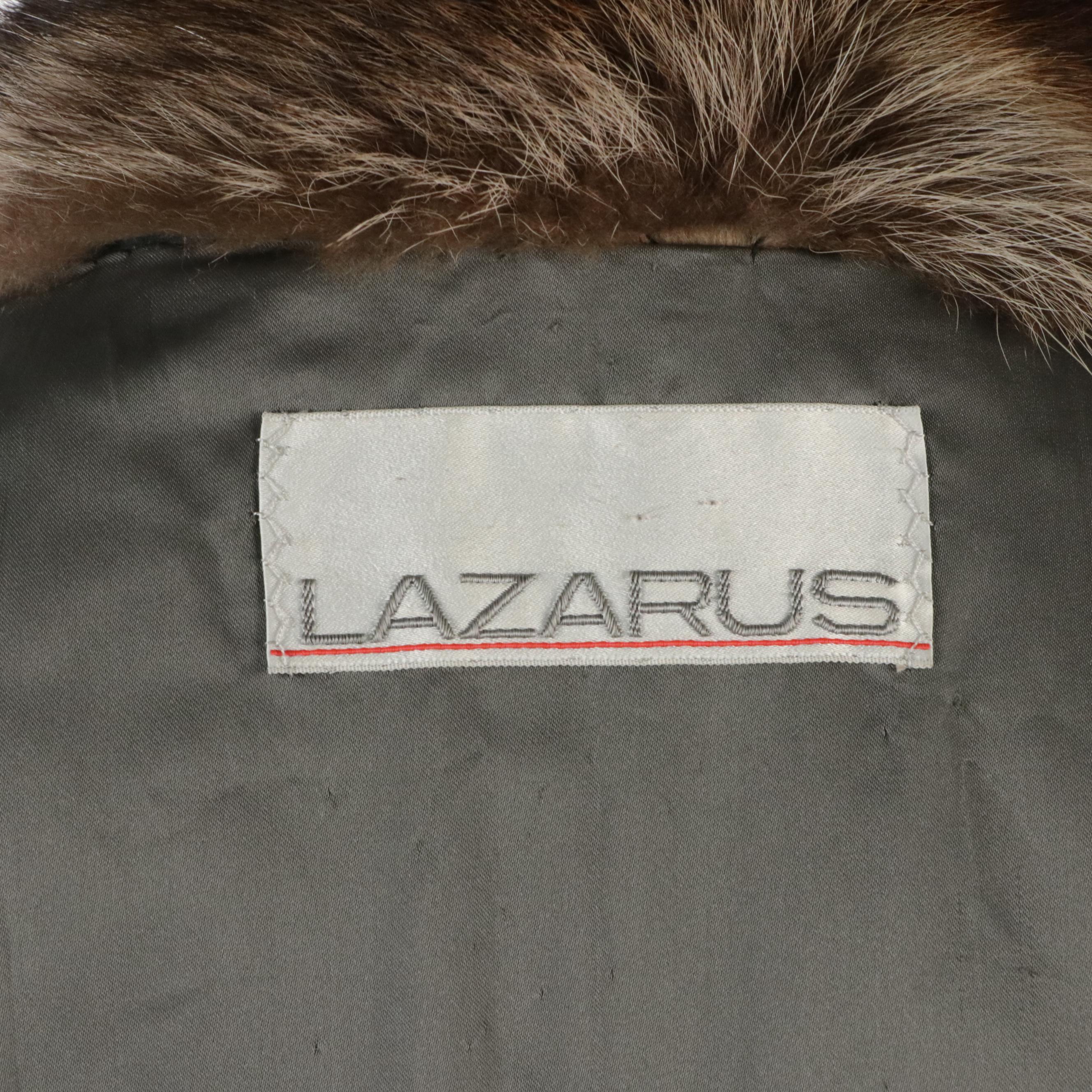 Lazarus Vintage Raccoon Fur Long Coat