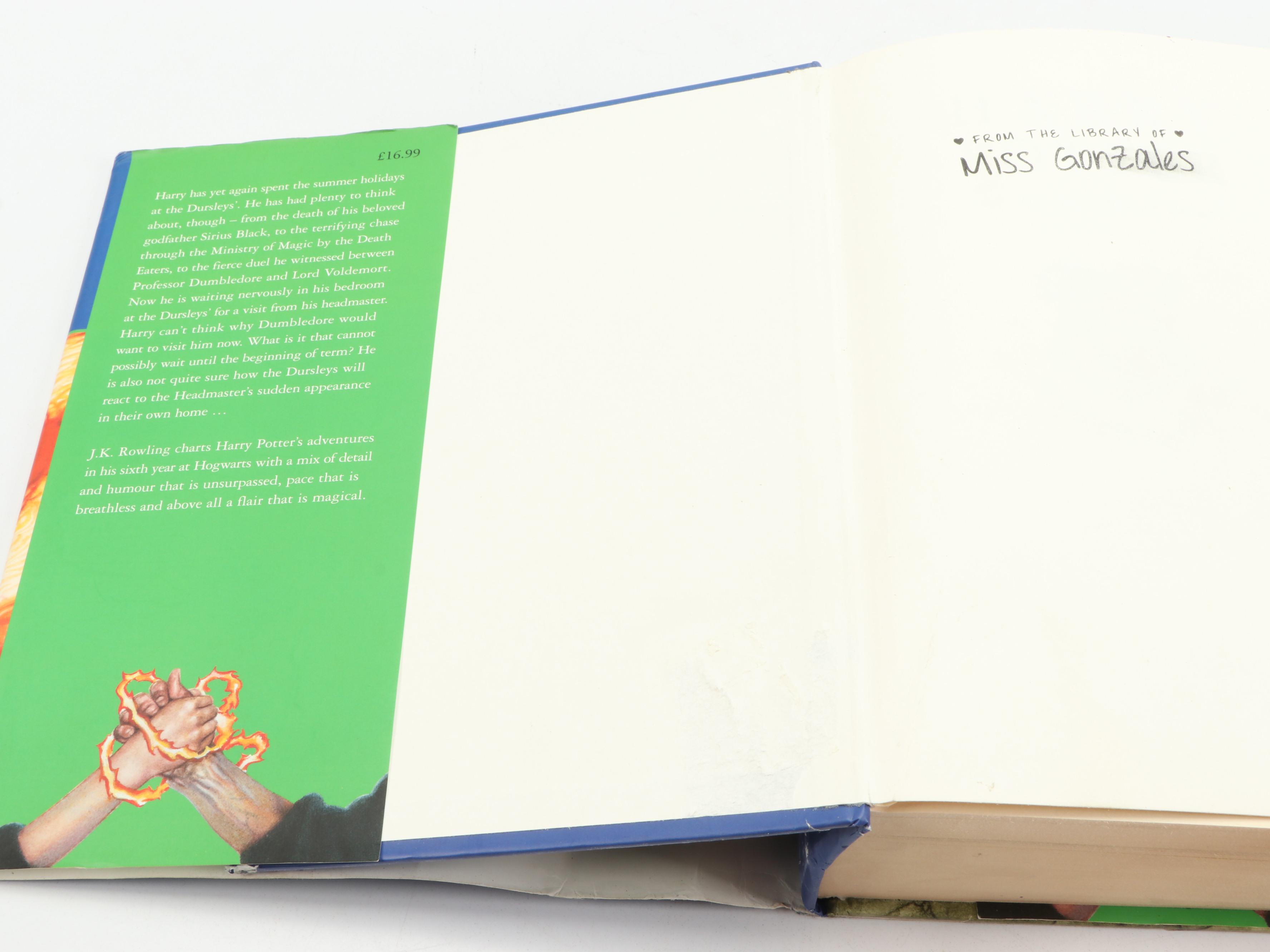 First UK Edition "Harry Potter and the Half-Blood Prince" by J. K. Rowling