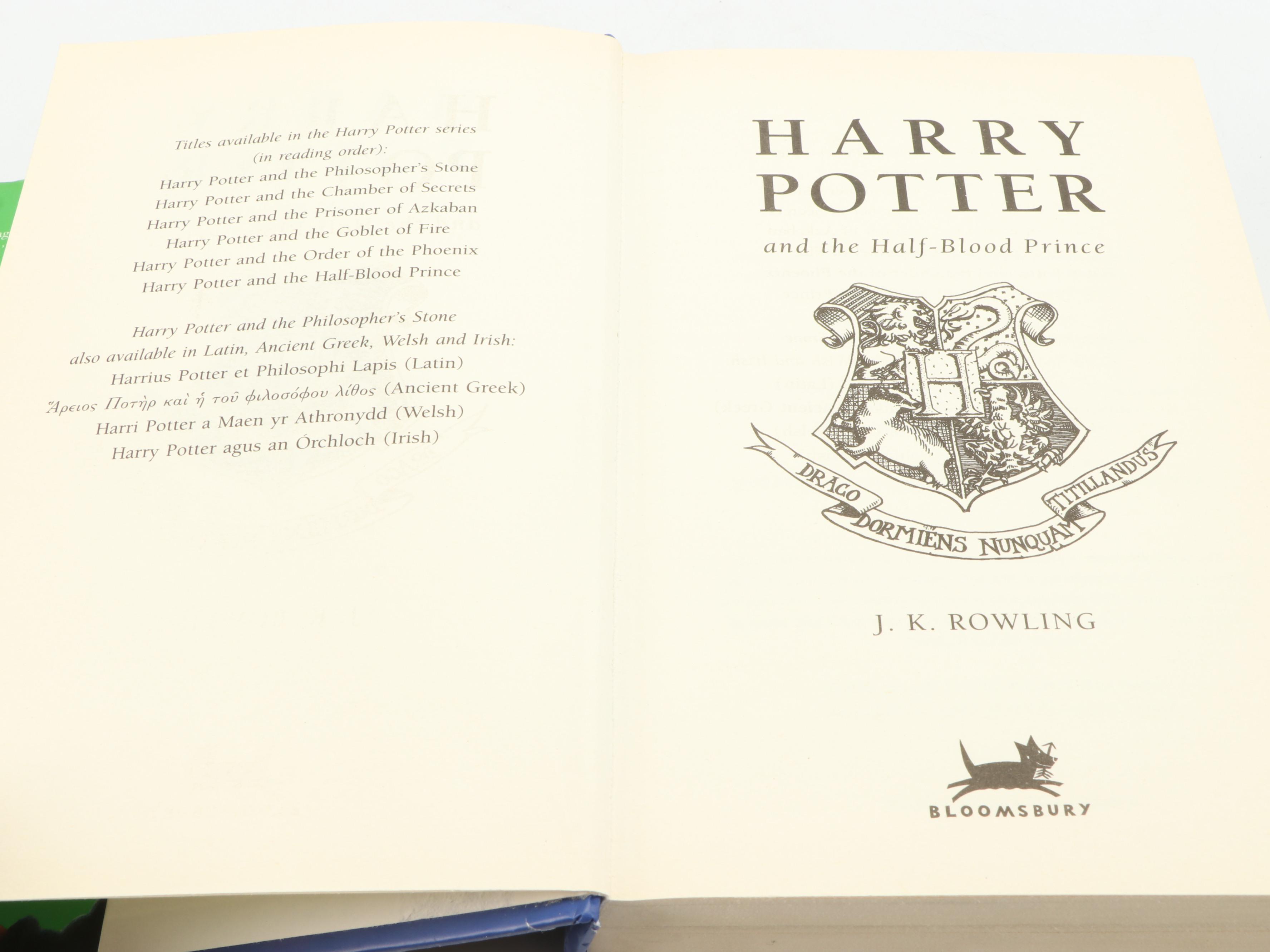 First UK Edition "Harry Potter and the Half-Blood Prince" by J. K. Rowling