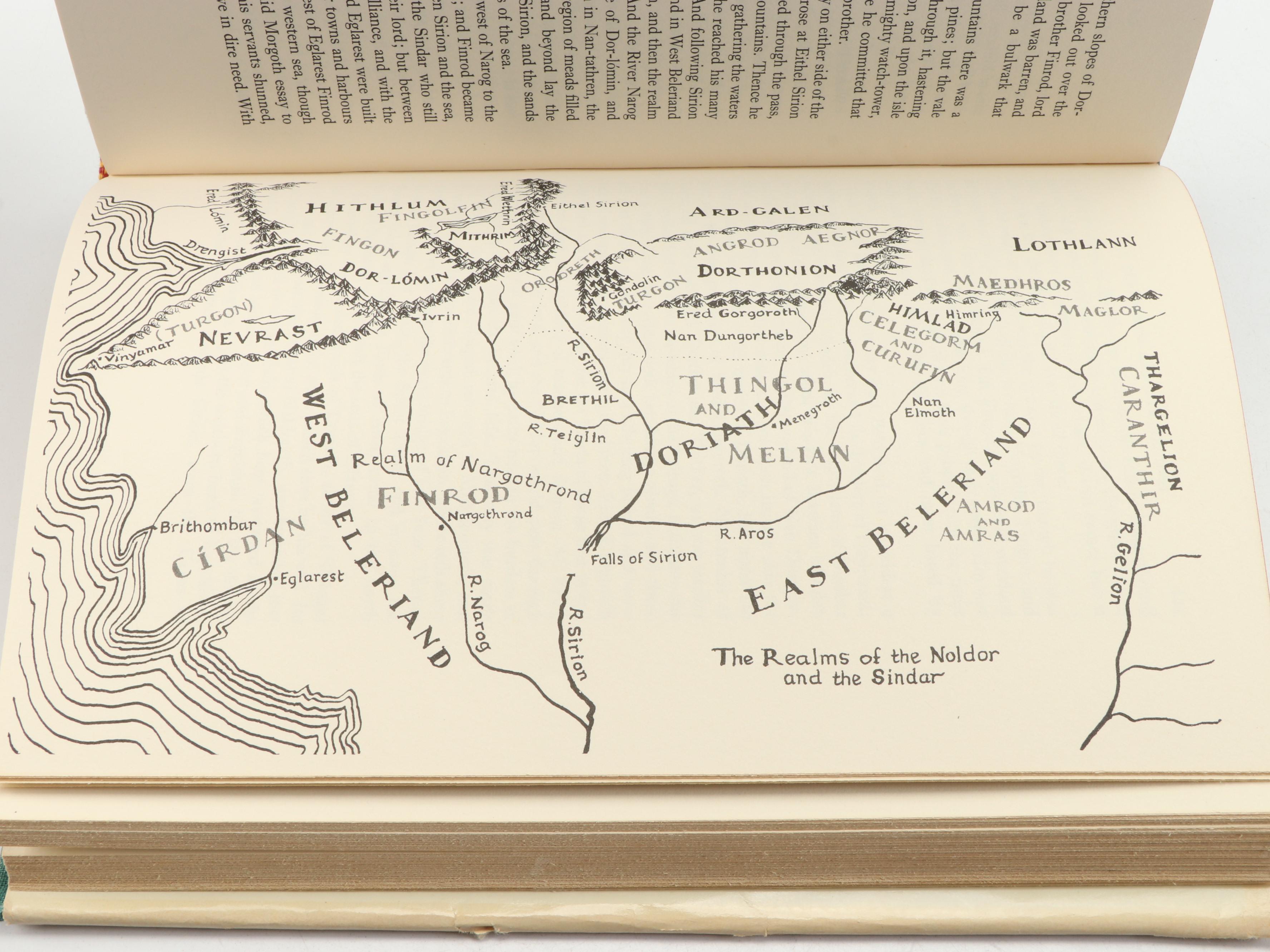 First American Edition "The Silmarillion" by J. R. R. Tolkien with Map, 1977