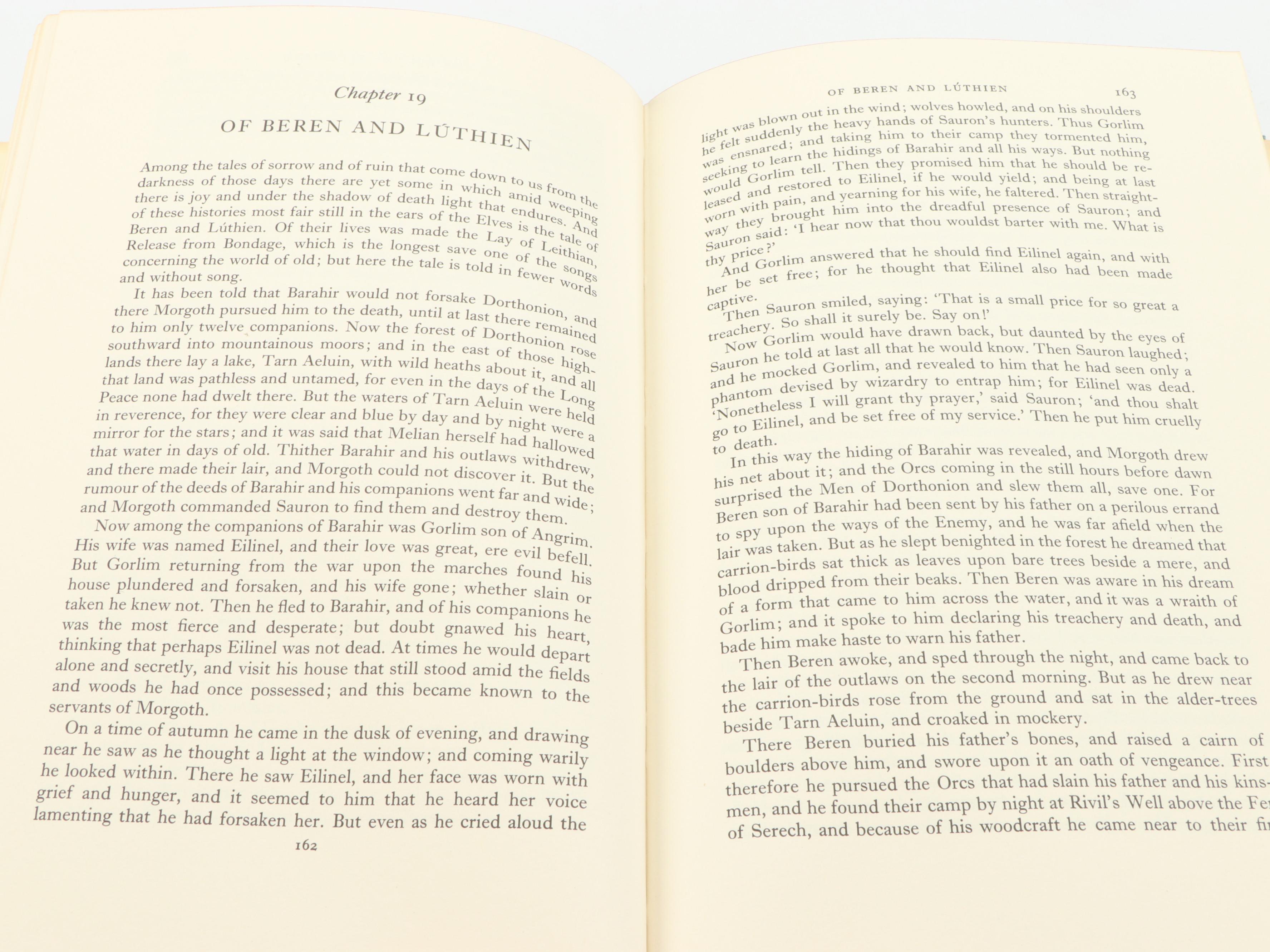 First American Edition "The Silmarillion" by J. R. R. Tolkien with Map, 1977