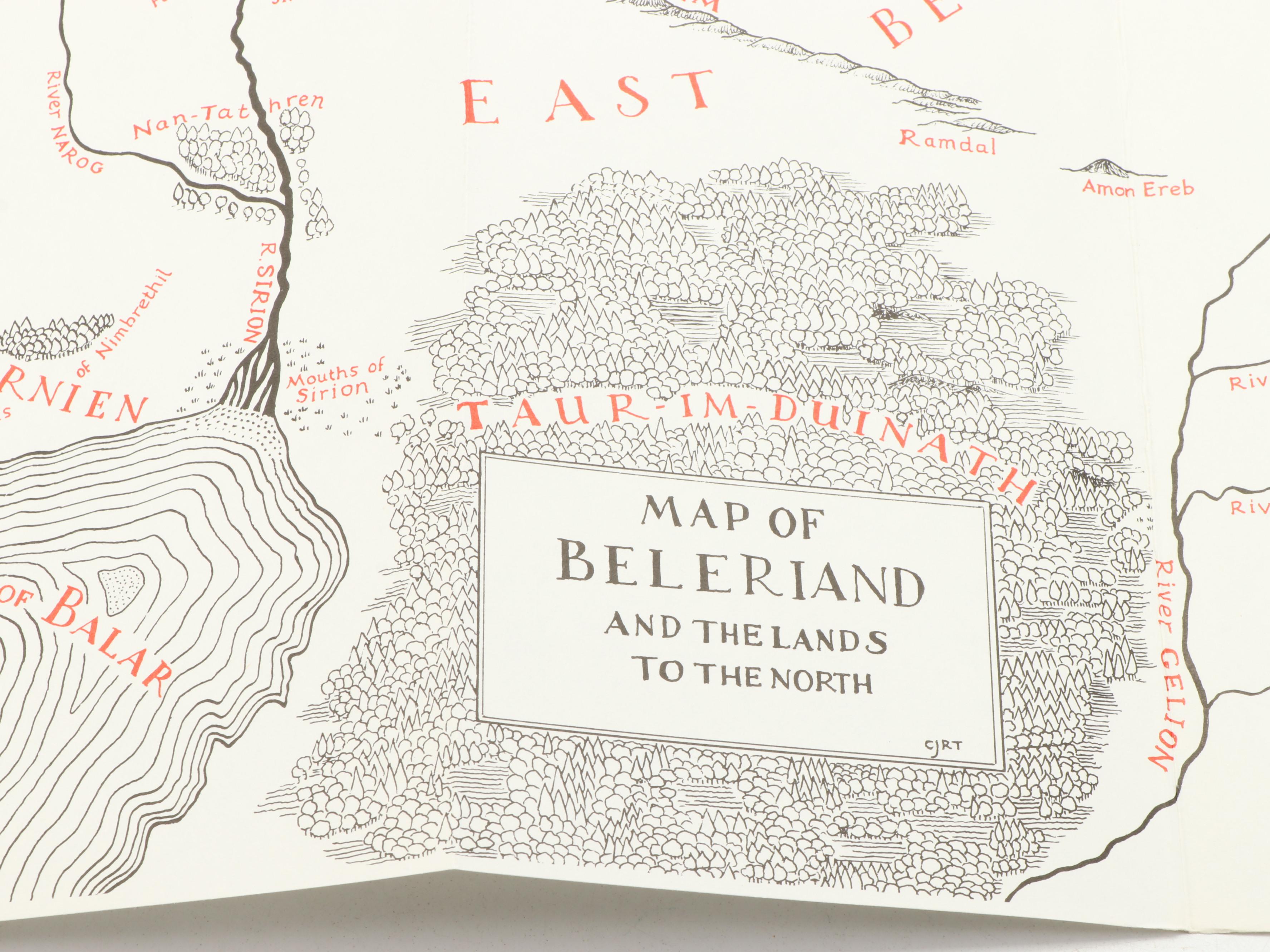 First American Edition "The Silmarillion" by J. R. R. Tolkien with Map, 1977