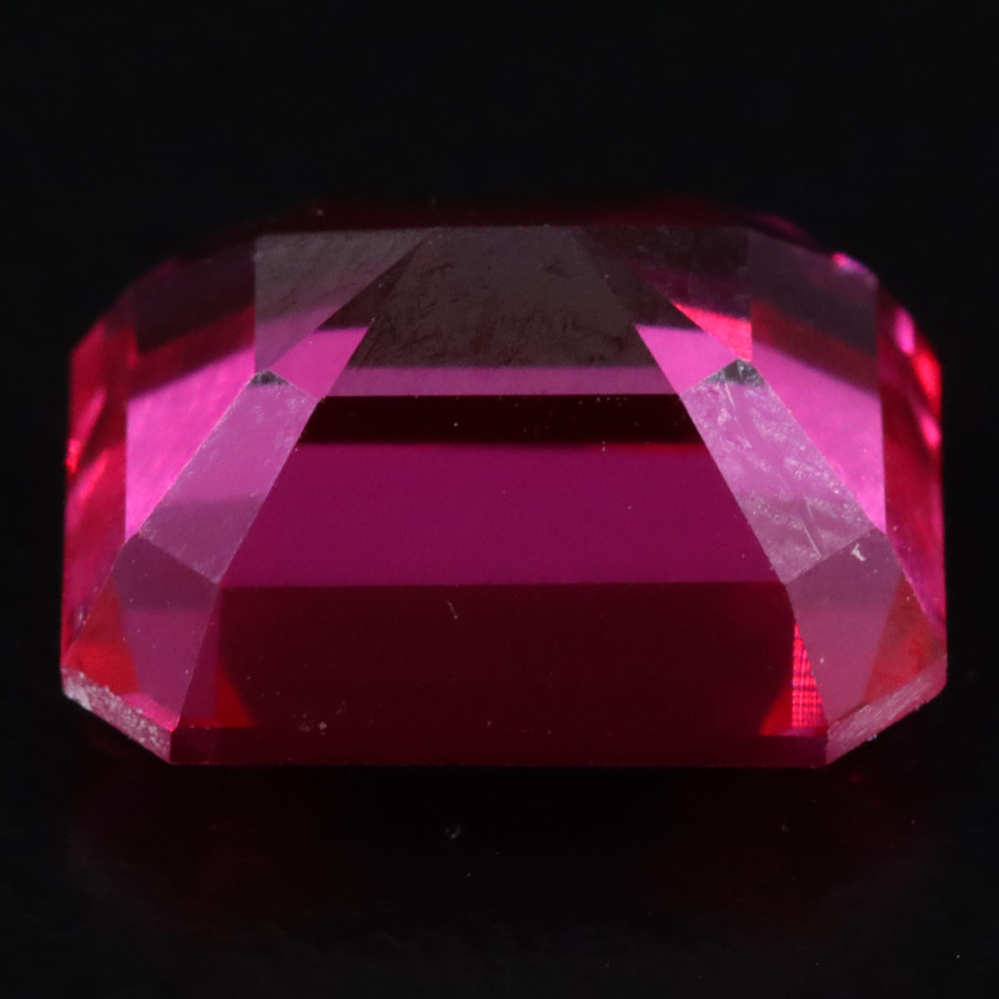 Loose 6.62 CT Lab Grown Pink Sapphire