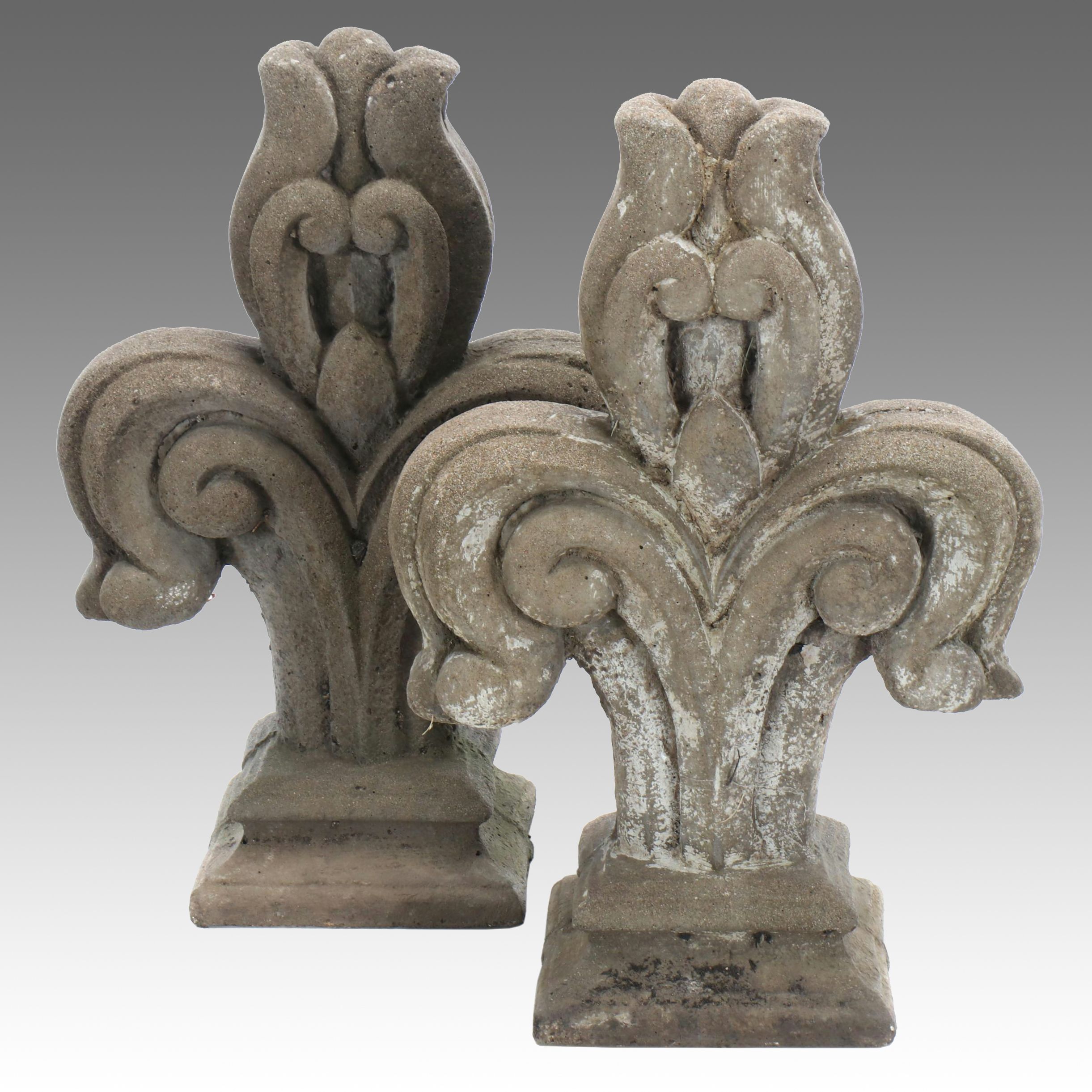 Fleur-de-Lis Concrete Garden Statues
