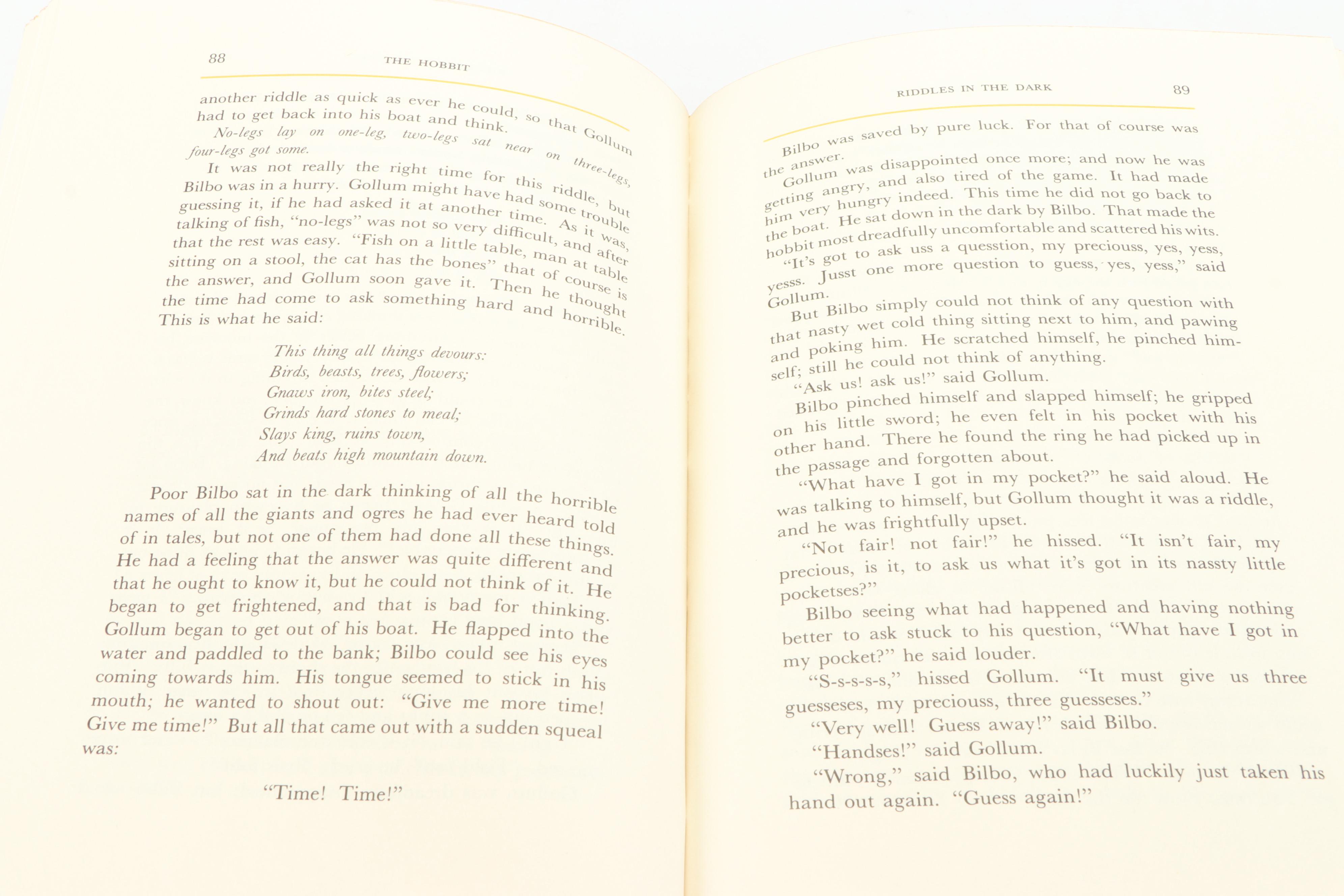 50th Anniversary Edition "The Hobbit" by J. R. R. Tolkien, 1987