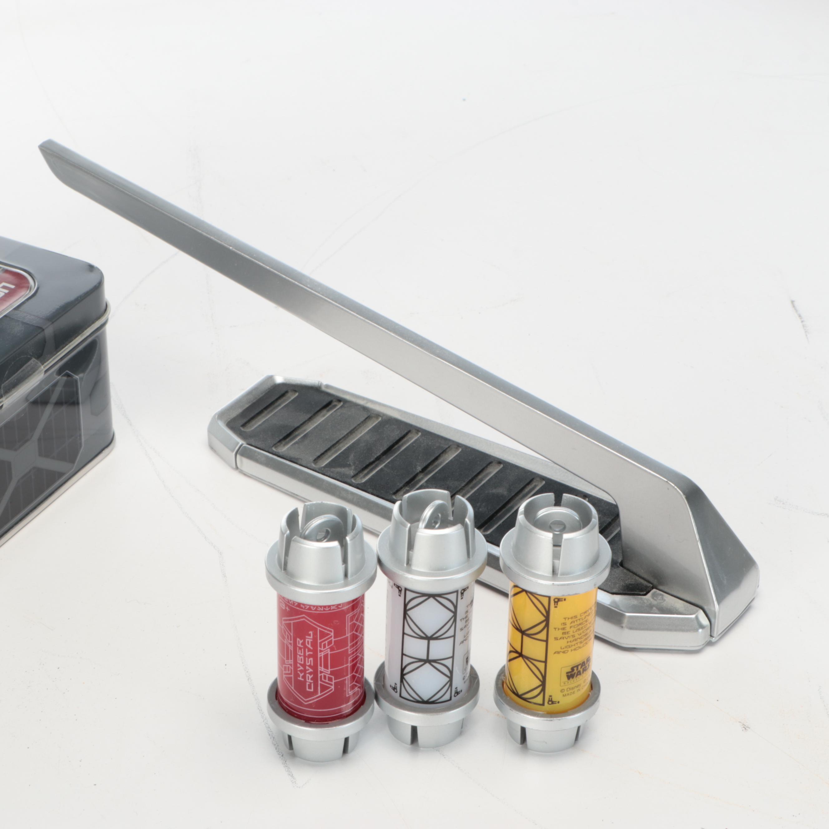 Walt Disney World "Galaxy's Edge" Custom Red Lightsaber with Accessories