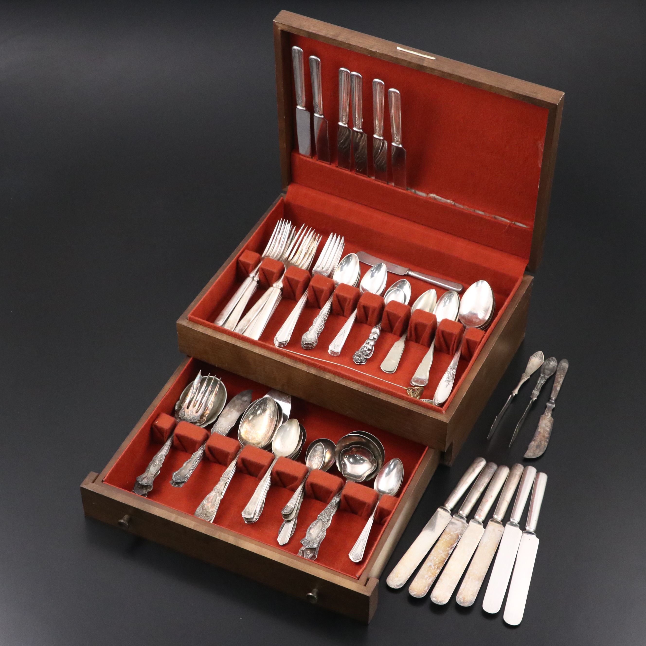 International Silver, Rogers Bros, Rockford, with Other Silver Plate Flatware