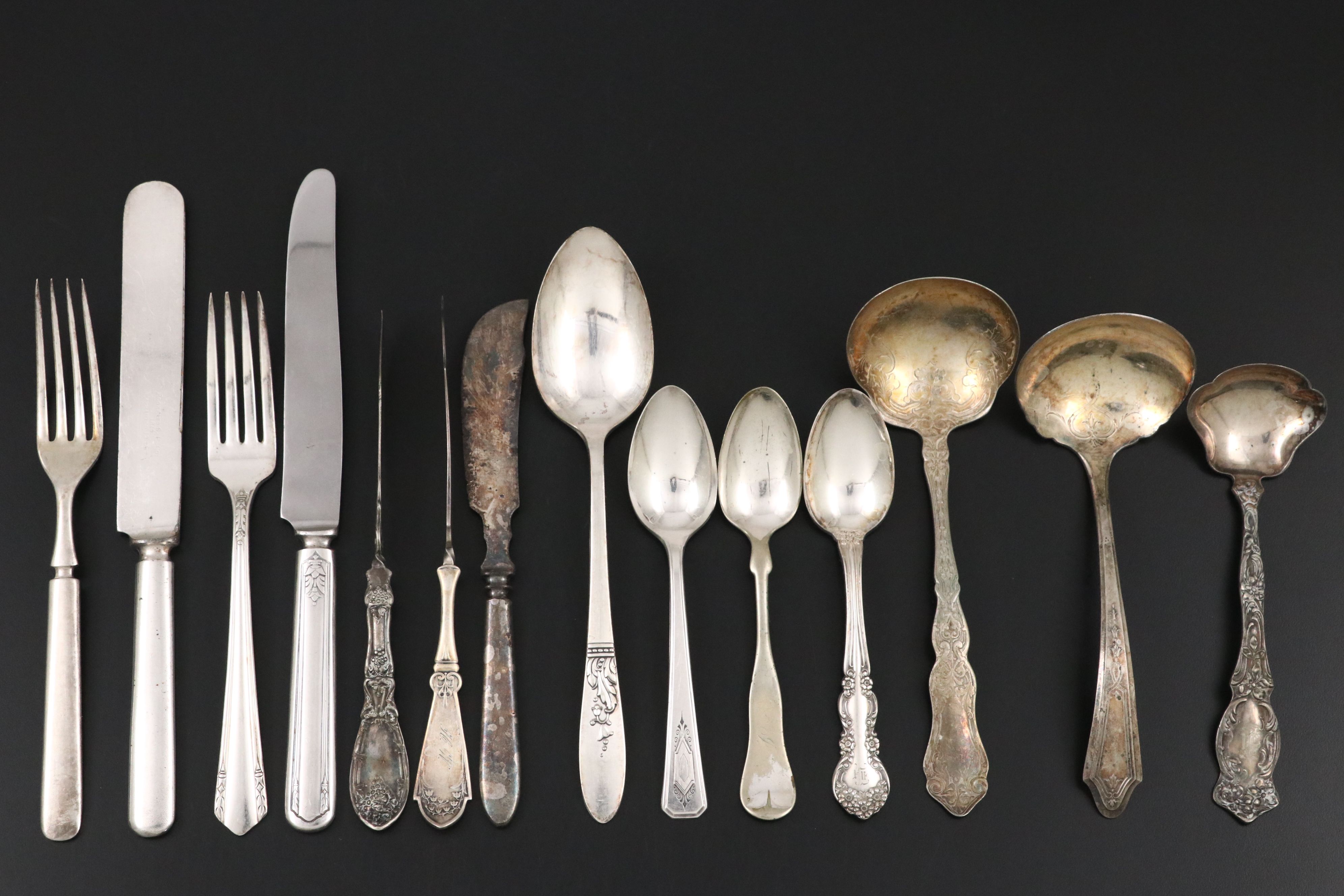 International Silver, Rogers Bros, Rockford, with Other Silver Plate Flatware