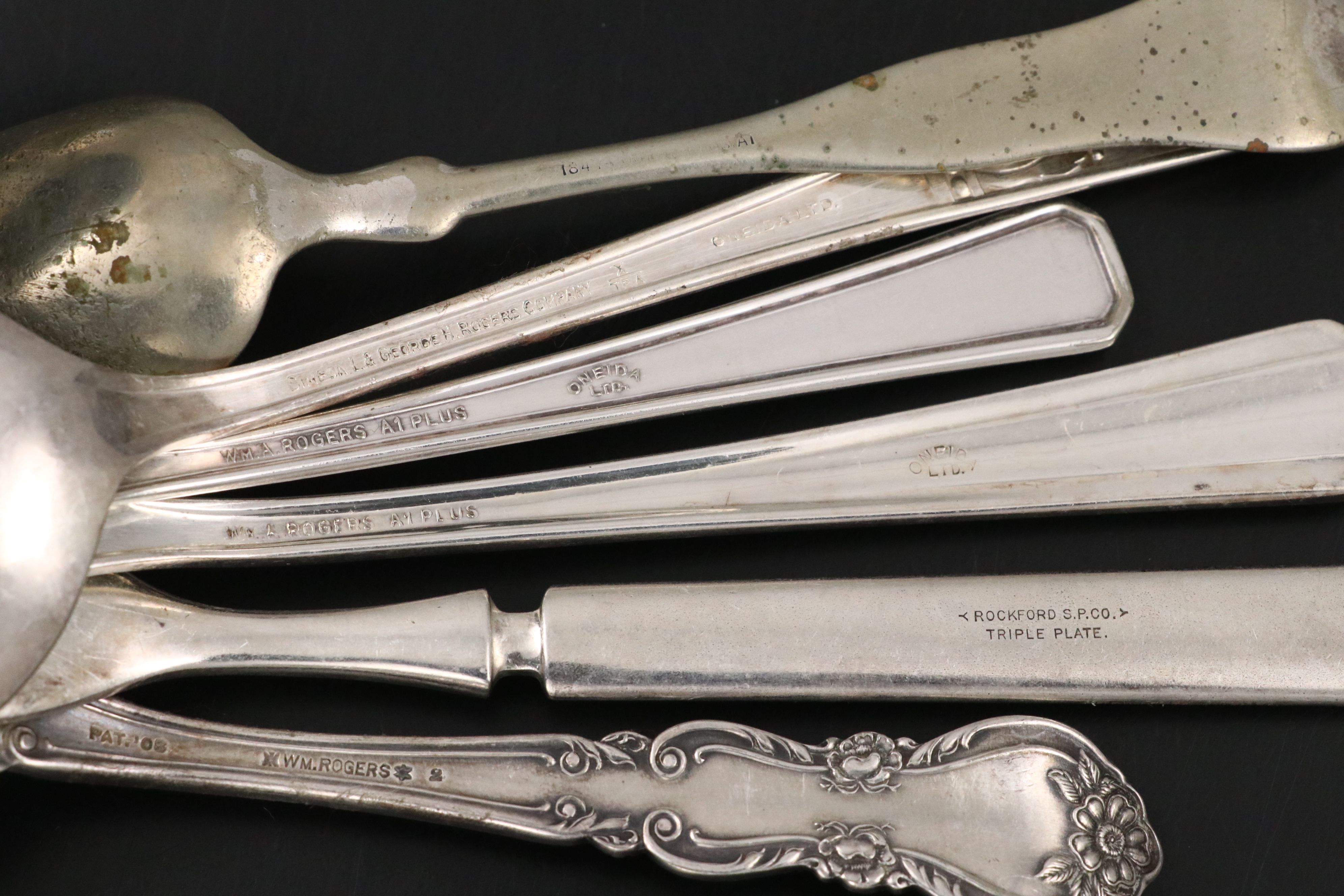International Silver, Rogers Bros, Rockford, with Other Silver Plate Flatware