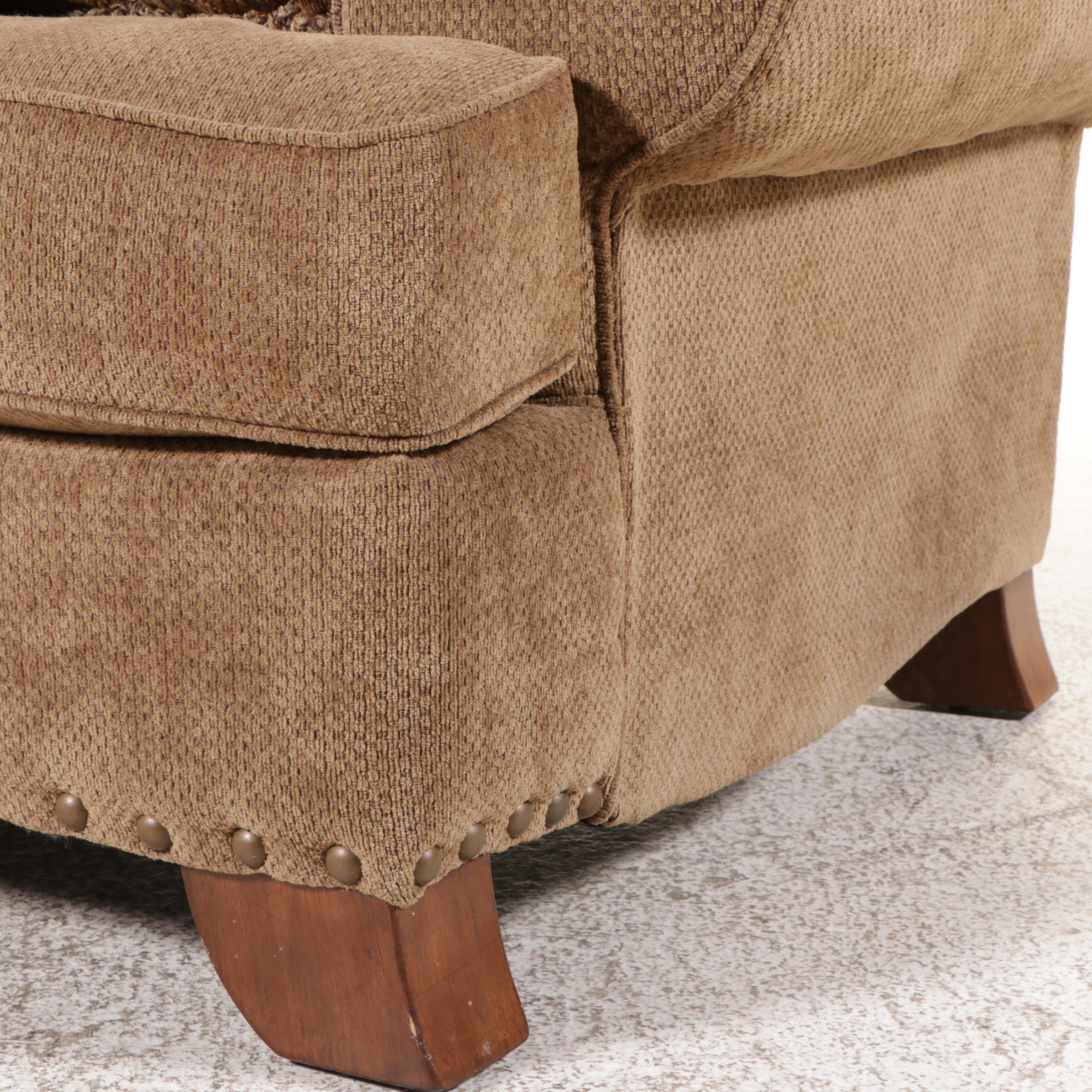 Upholstered Sofa with Nailhead Trim