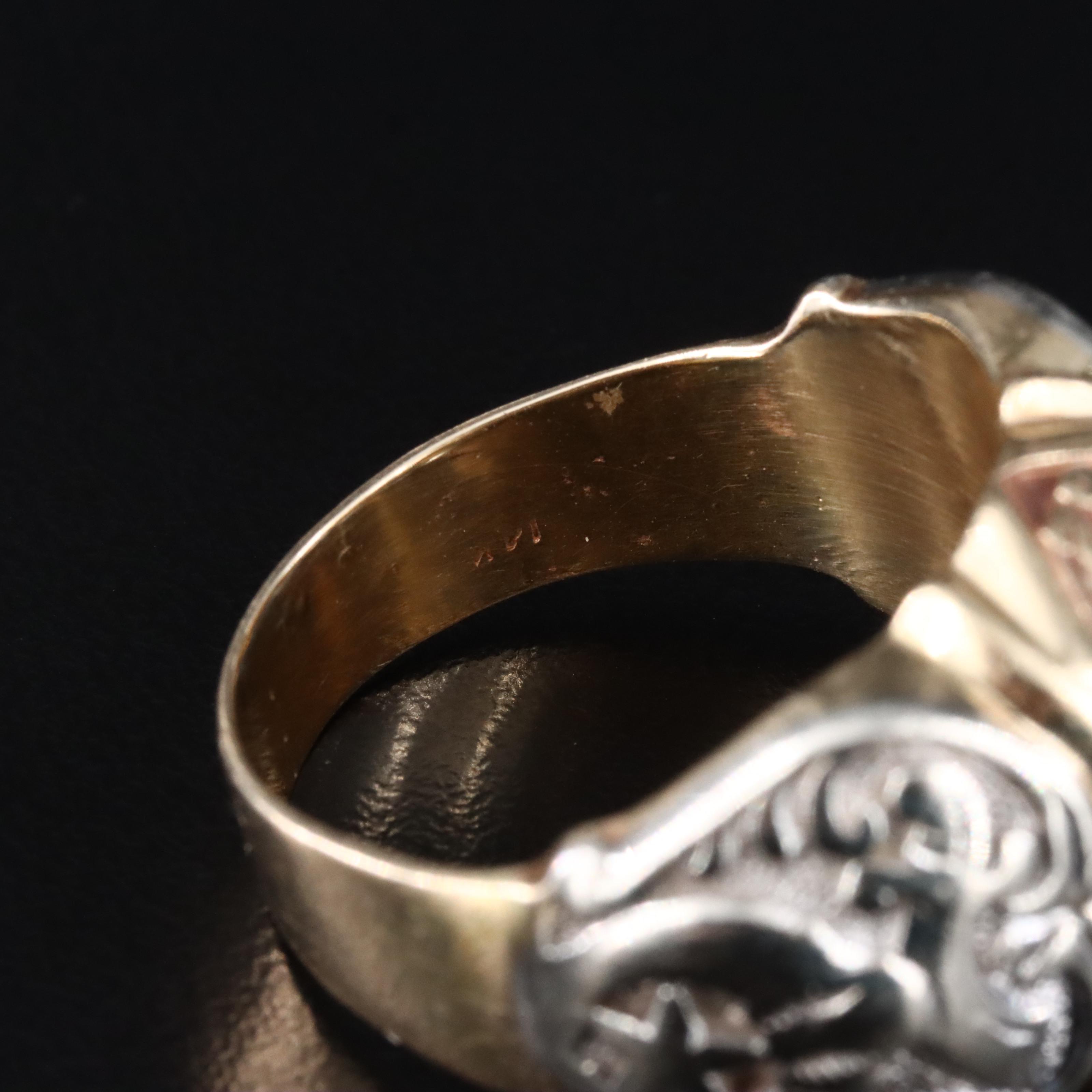 14K 0.95 CT Diamond Masonic Ring