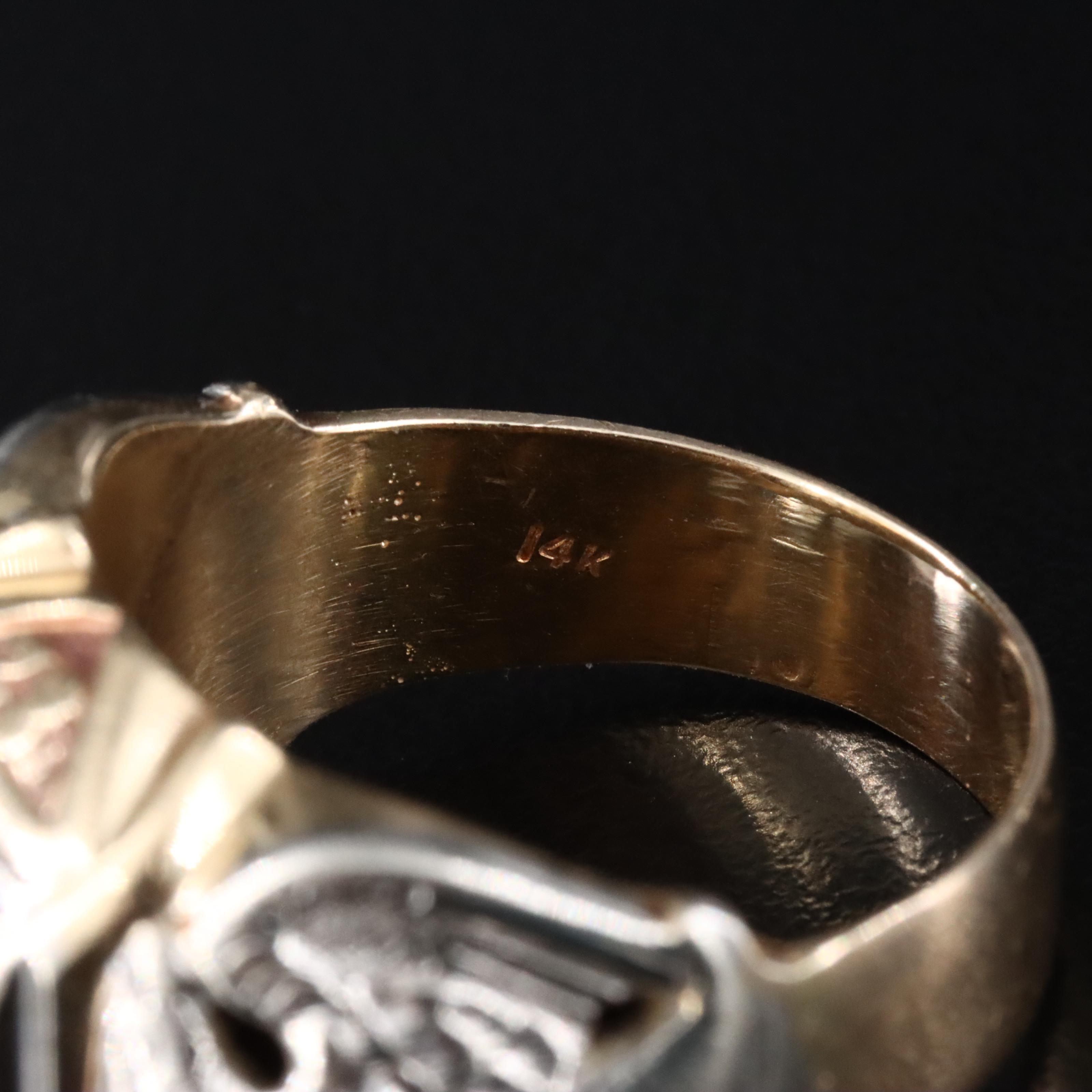 14K 0.95 CT Diamond Masonic Ring