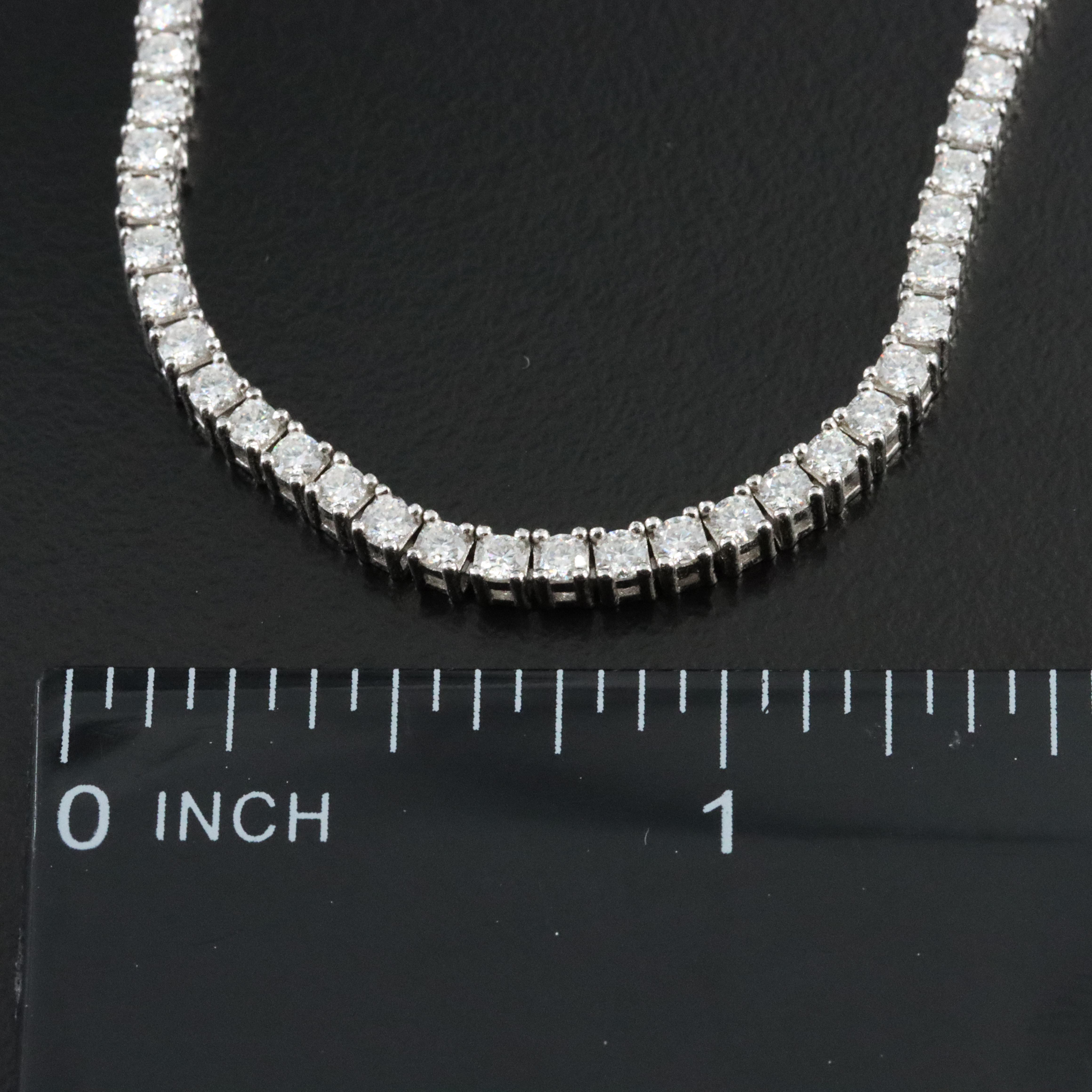 Sterling Moissanite Riviera Necklace