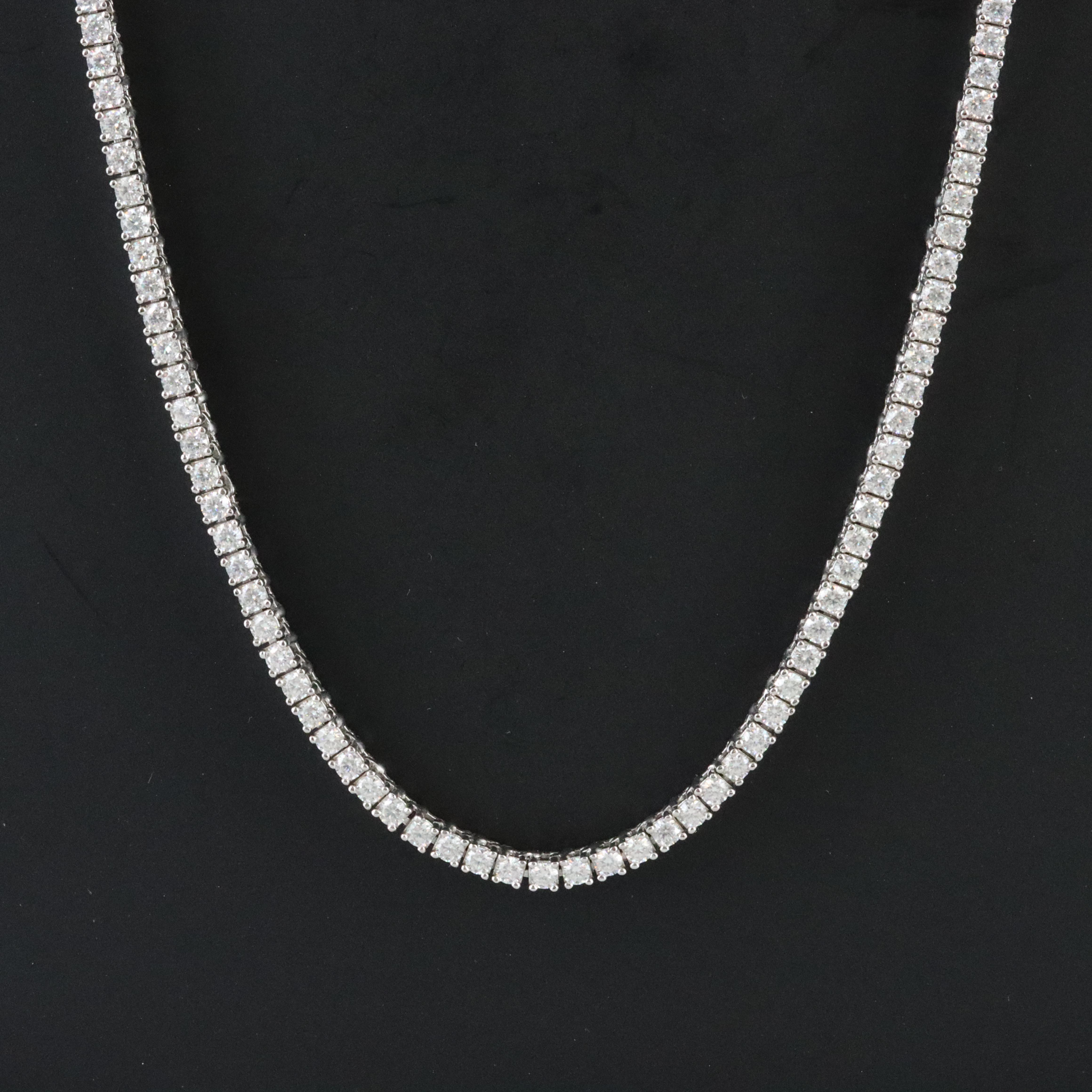 Sterling Moissanite Riviera Necklace
