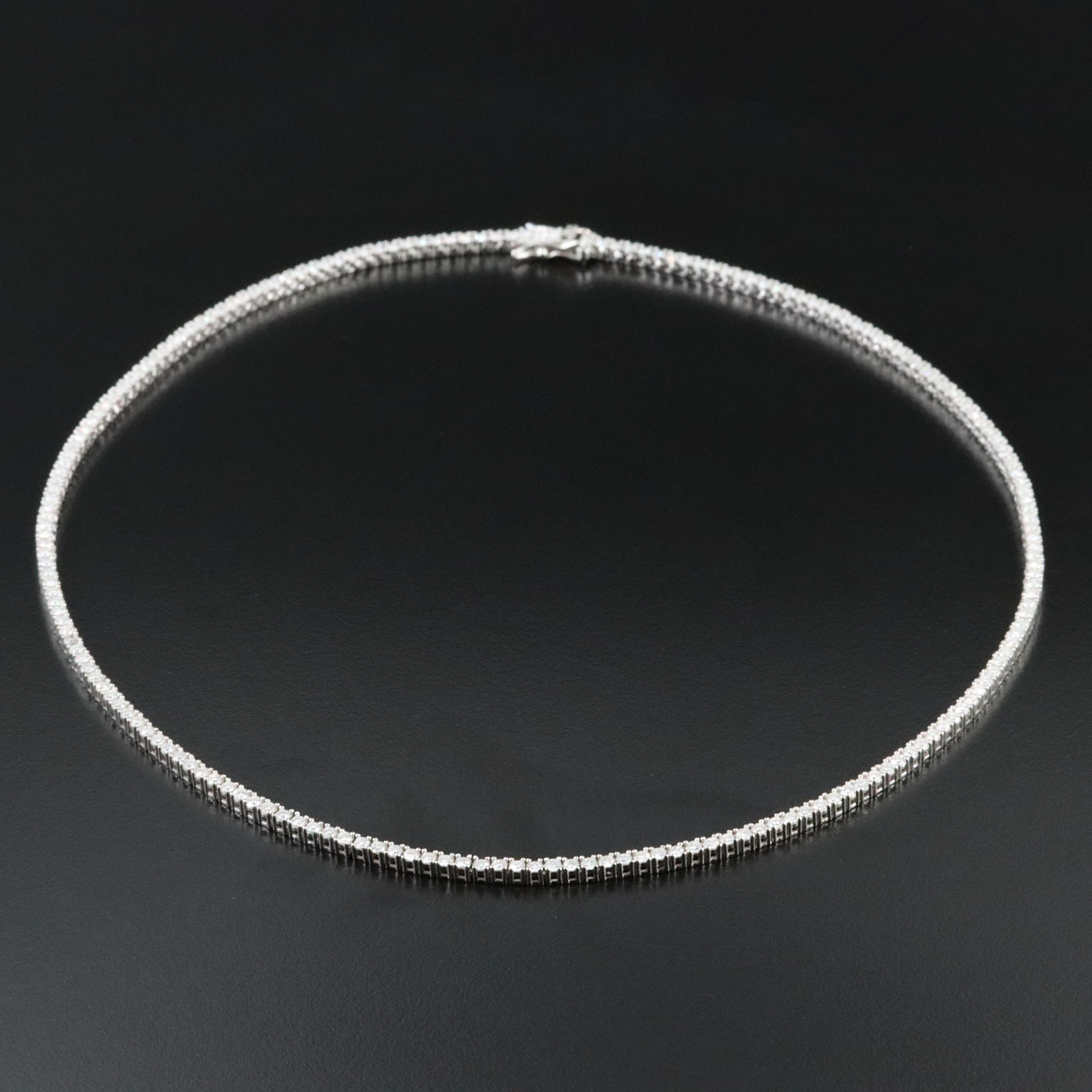 Sterling Moissanite Riviera Necklace