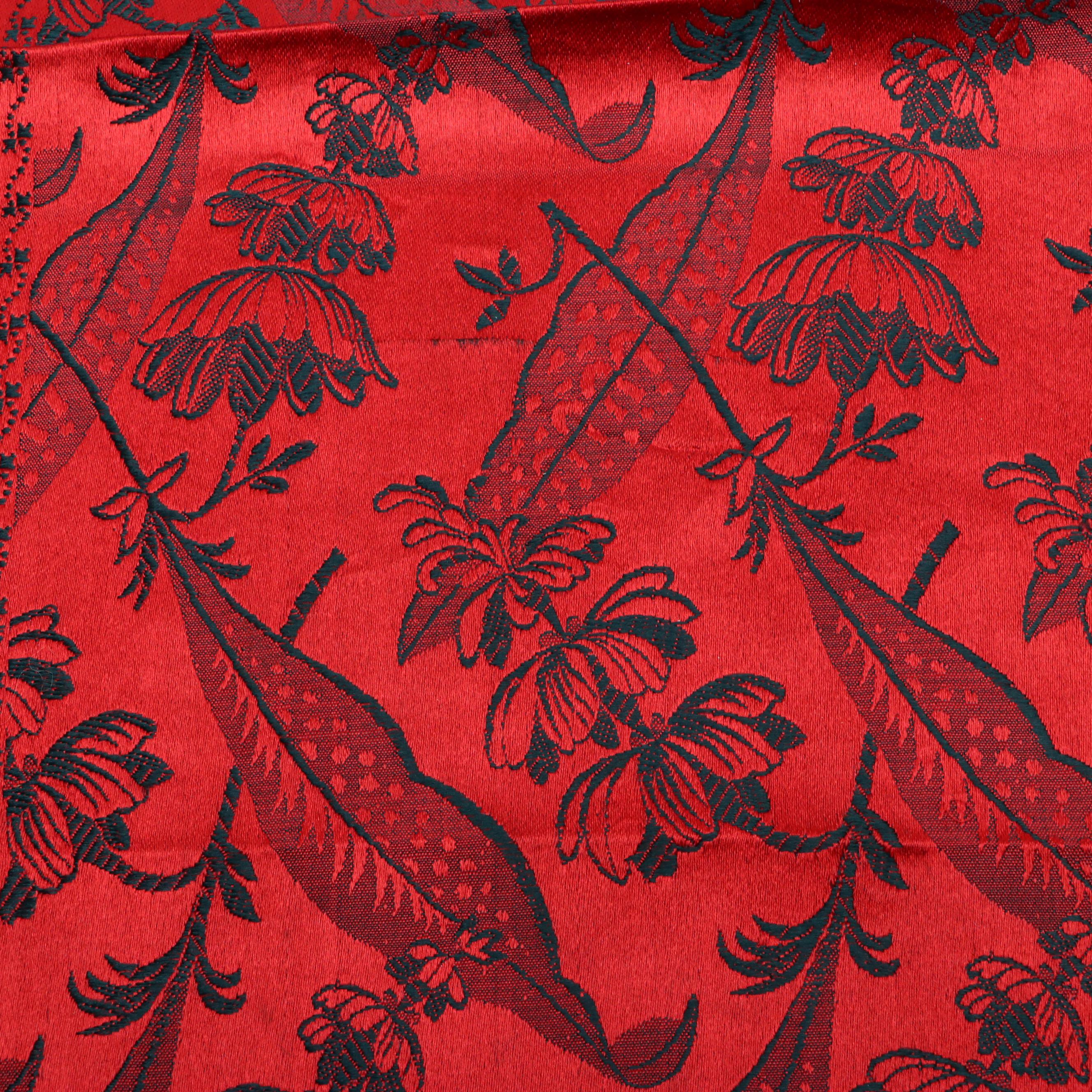 1893 World's Fair Hartman Genther Vintage Embroidered Silk Scarf