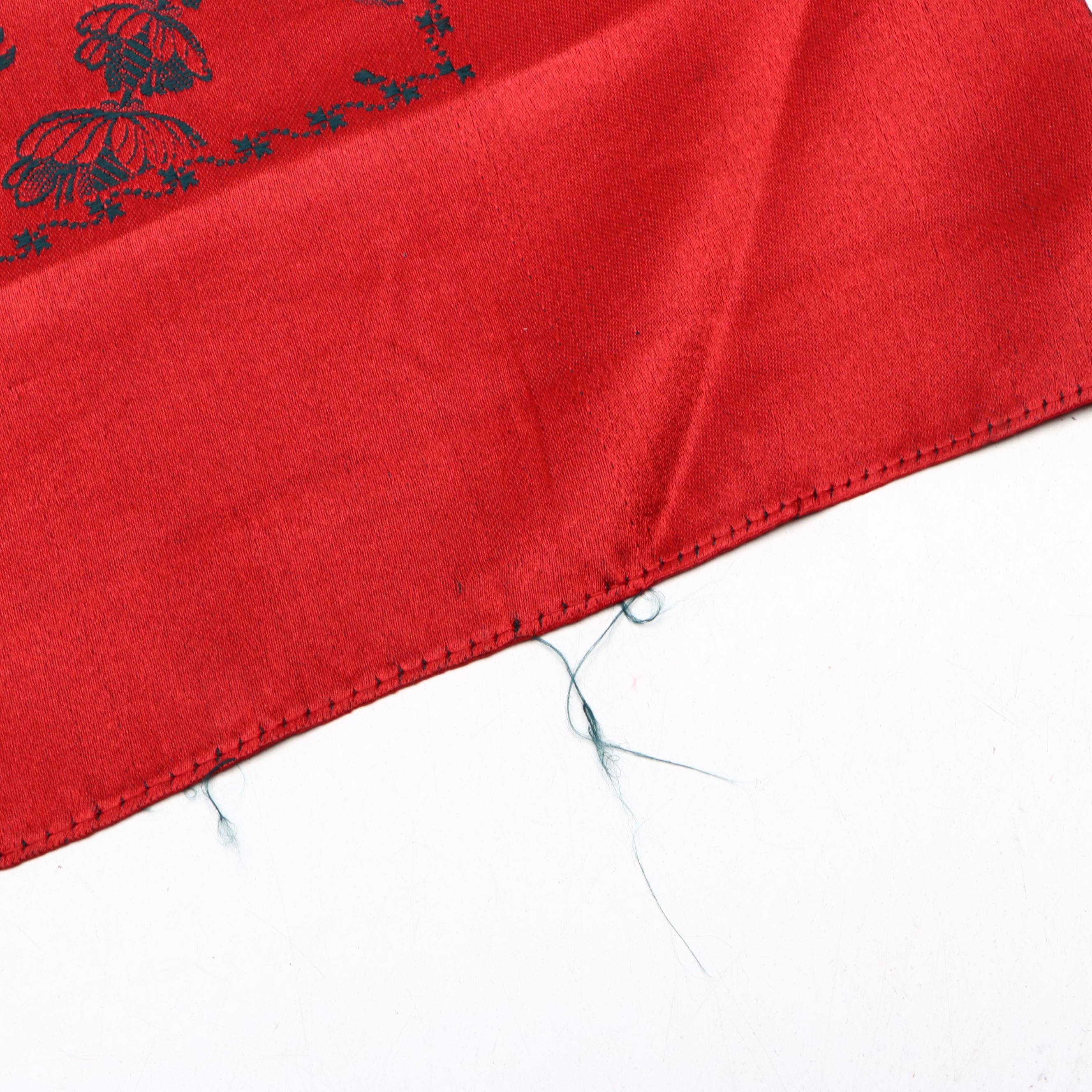 1893 World's Fair Hartman Genther Vintage Embroidered Silk Scarf