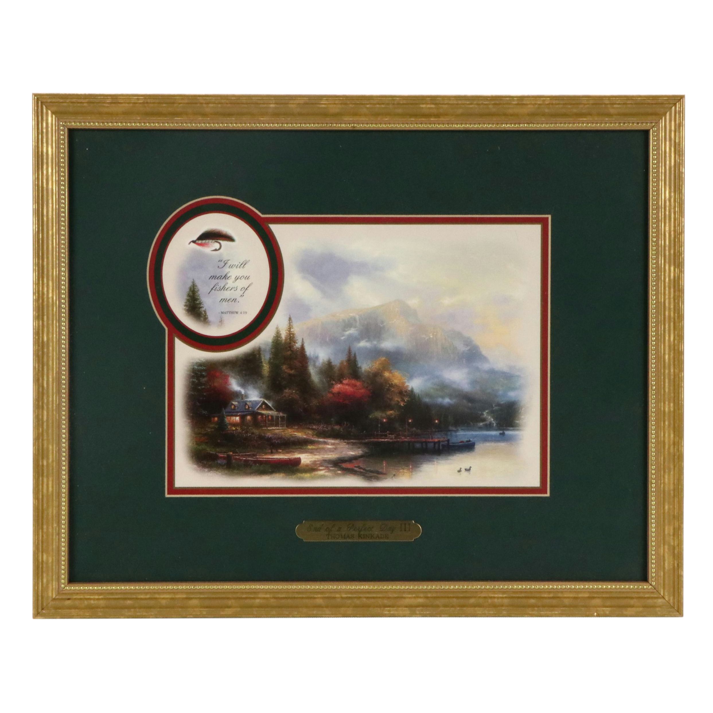 Thomas Kinkade Offset Lithograph "End of a Perfect Day III"