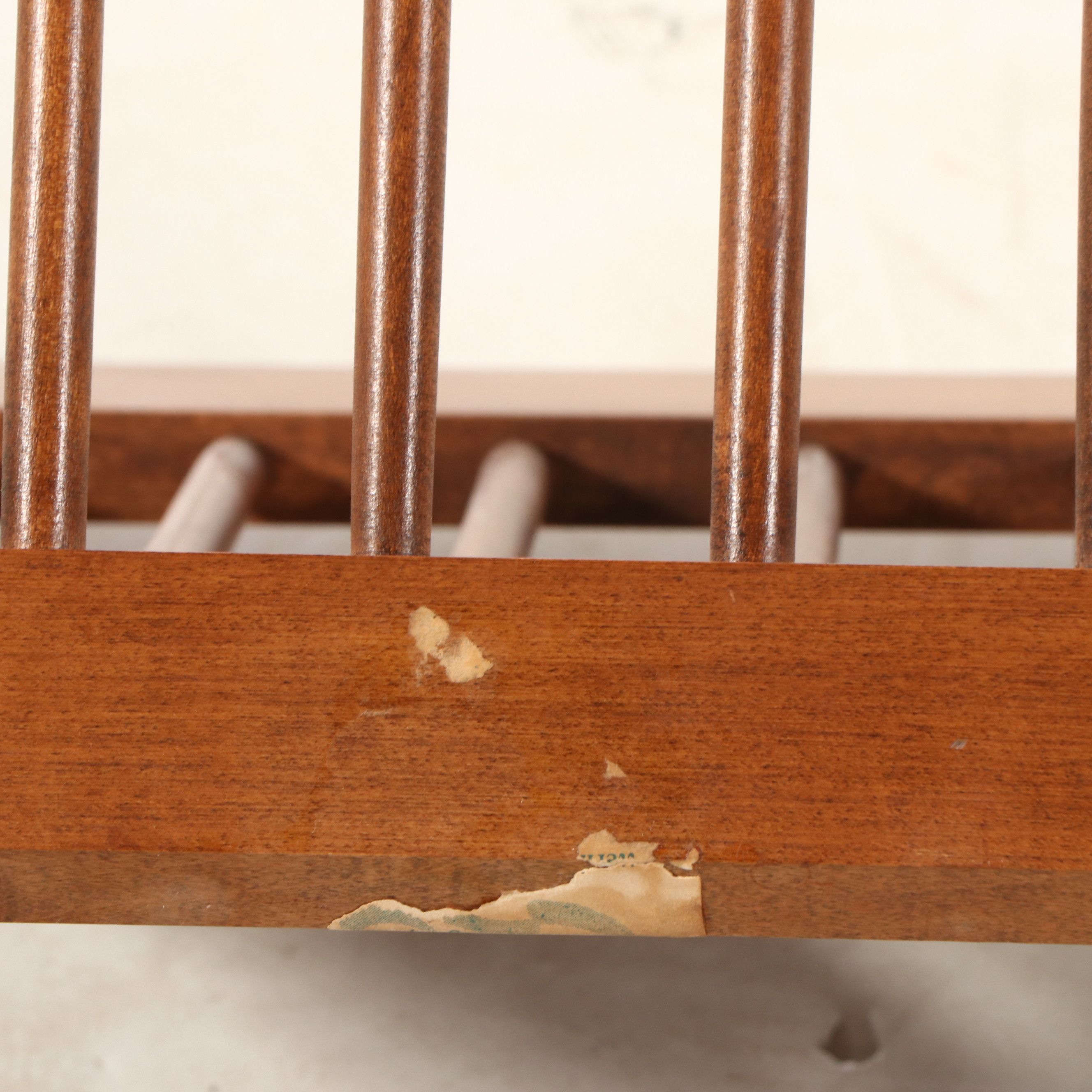 Rolling Pine Table with Book Rack and Maple Magazine Rack