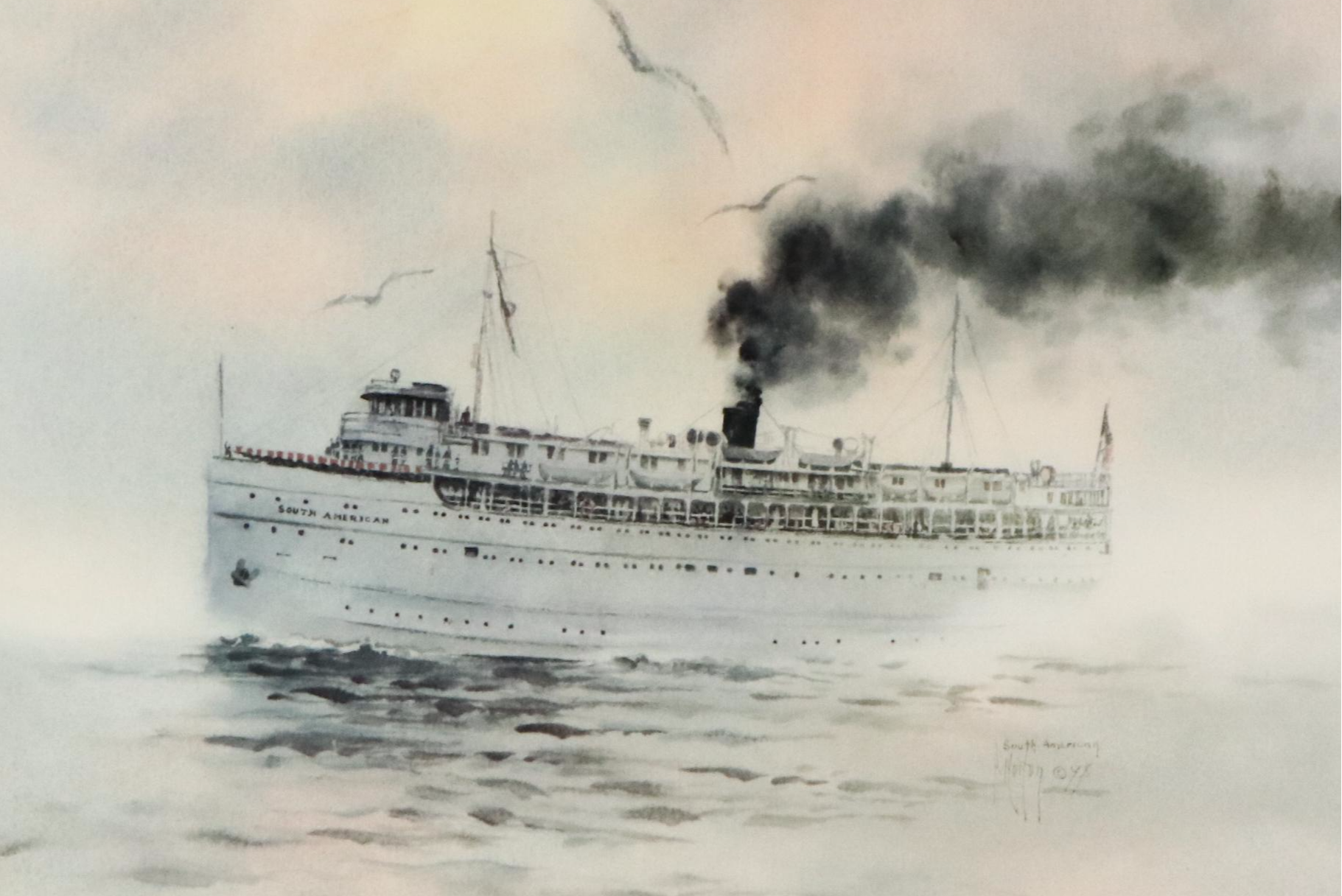 Pat Norton Offset Lithograph "South American," 1948