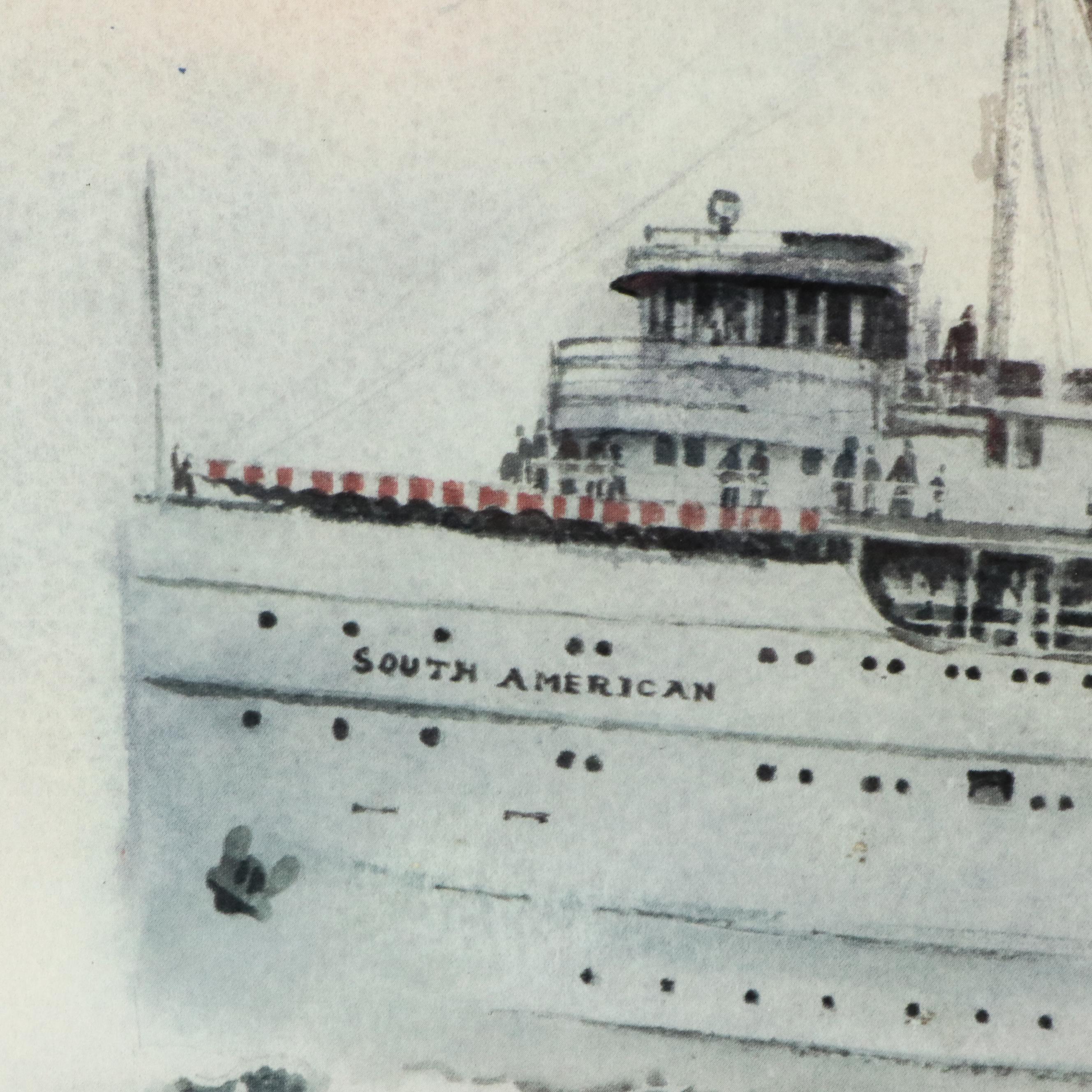 Pat Norton Offset Lithograph "South American," 1948