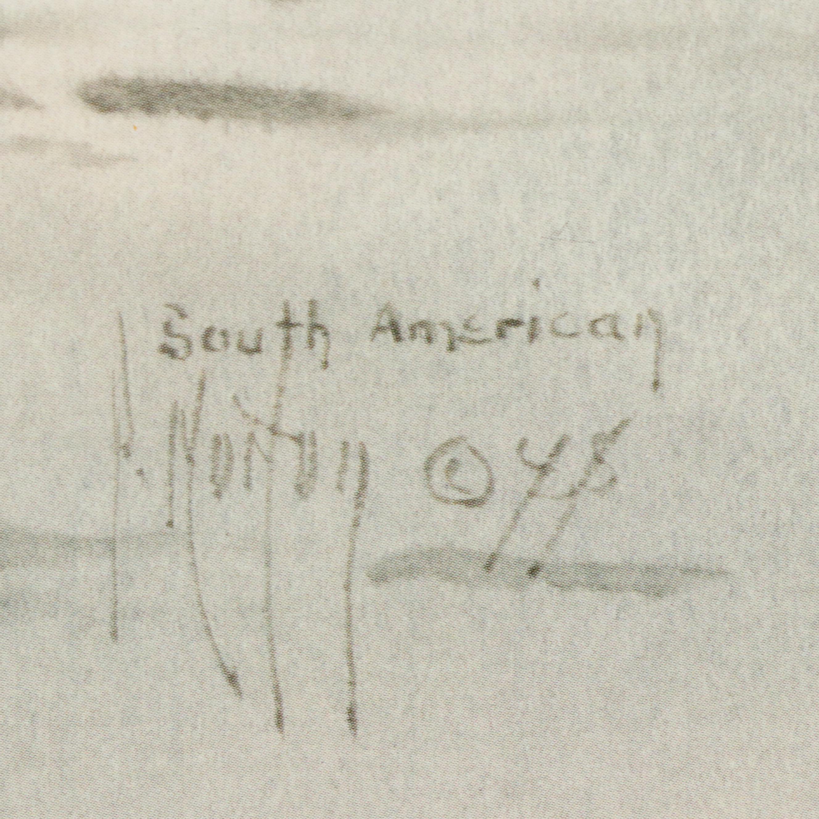 Pat Norton Offset Lithograph "South American," 1948