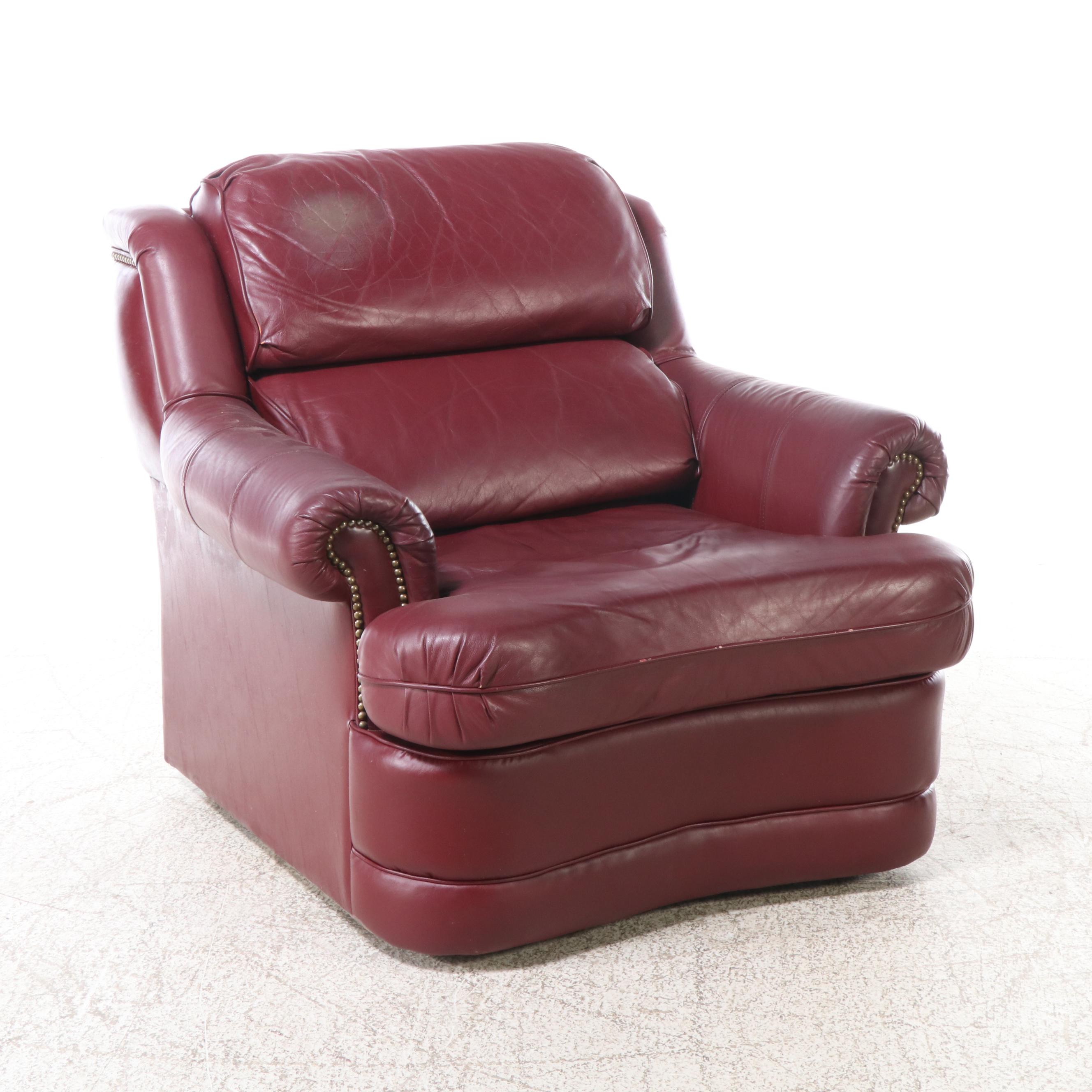 La-Z-Boy Faux Leather Armchair with Ottoman