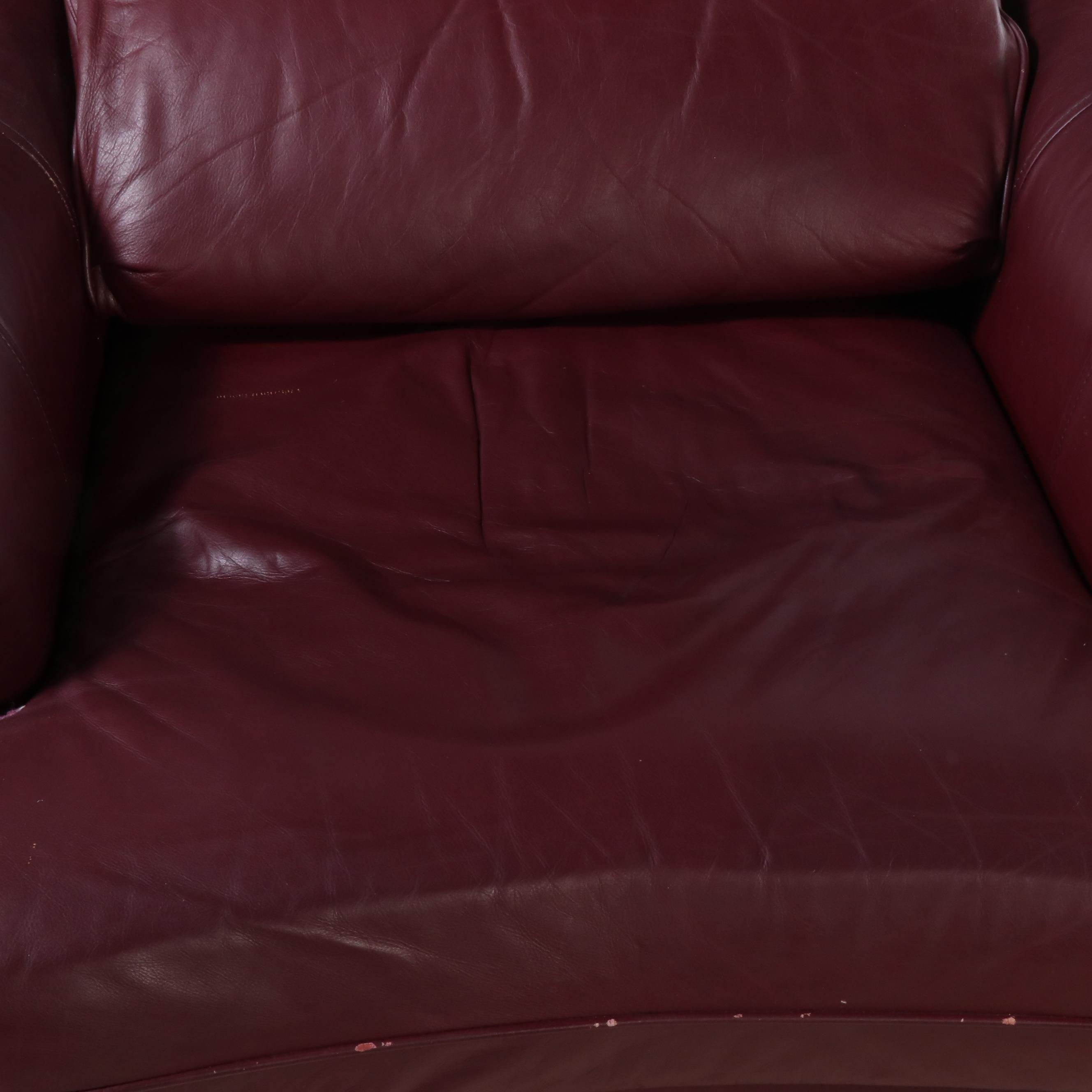 La-Z-Boy Faux Leather Armchair with Ottoman